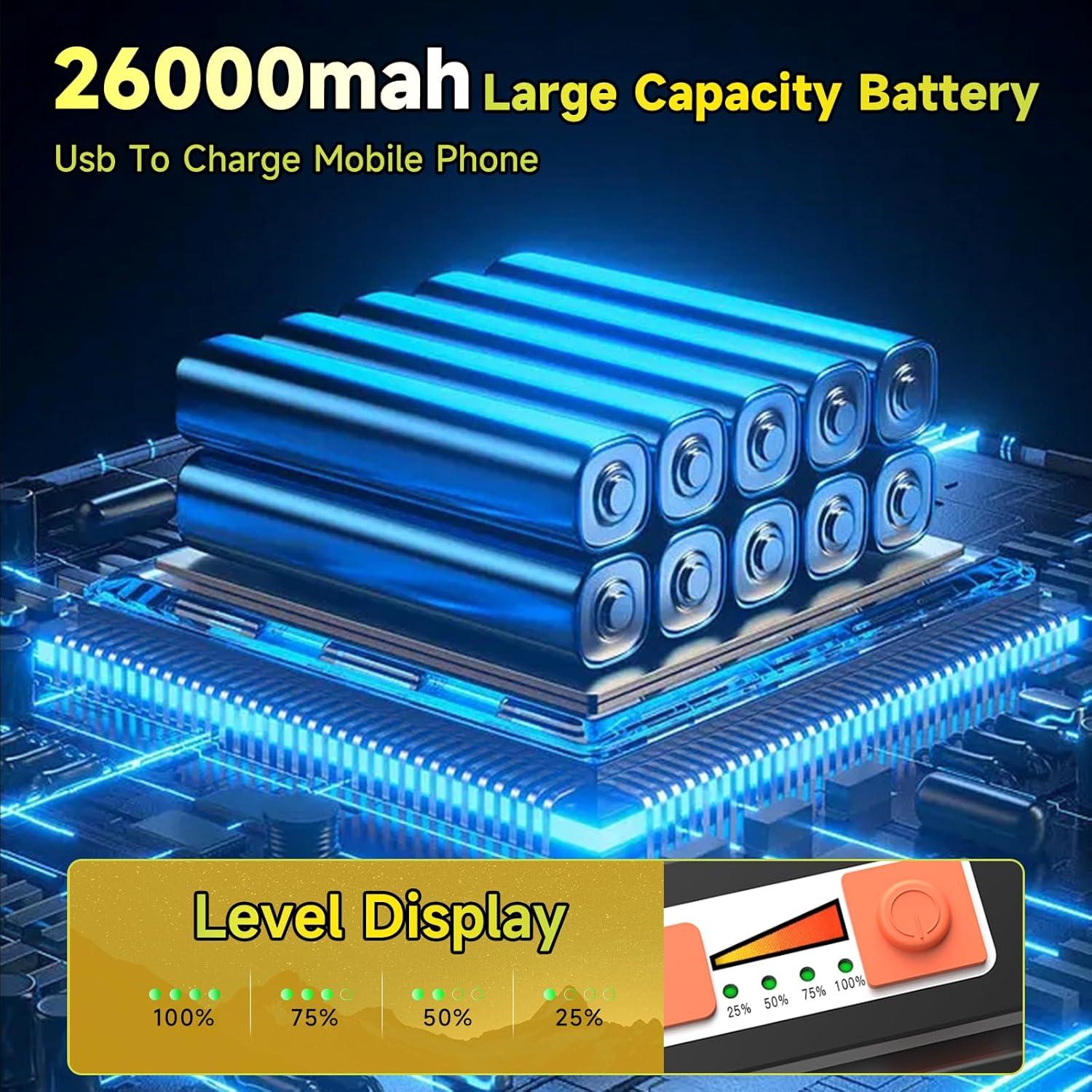 Luz de Trabajo Solar LED 300W Sinear 26000LM IP66 Recargable