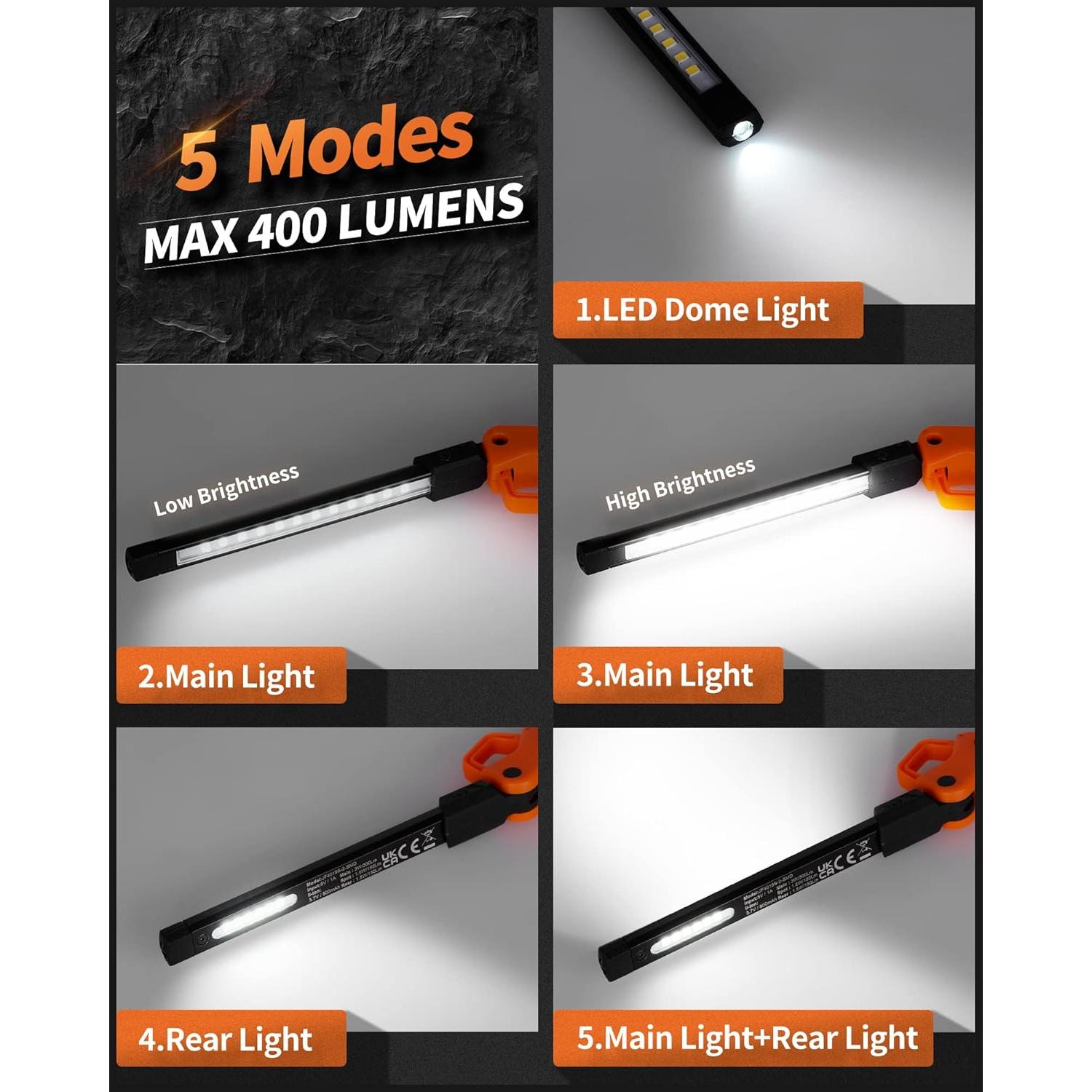 Luz de Trabajo LED Anylight 400LM Recargable Magnética