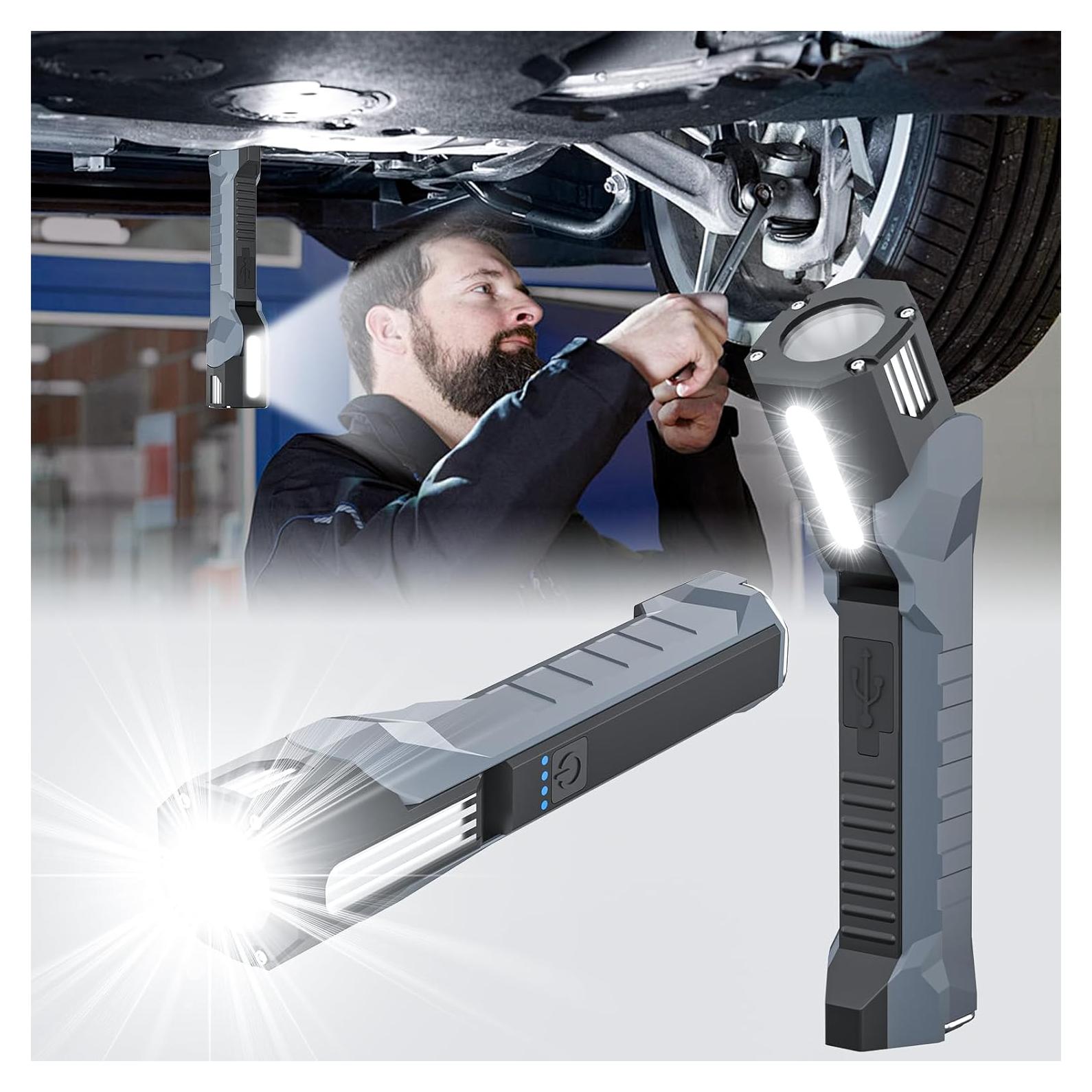 Luz de Trabajo LED Recargable WEPPGO F11 1200 Lúmenes Gris