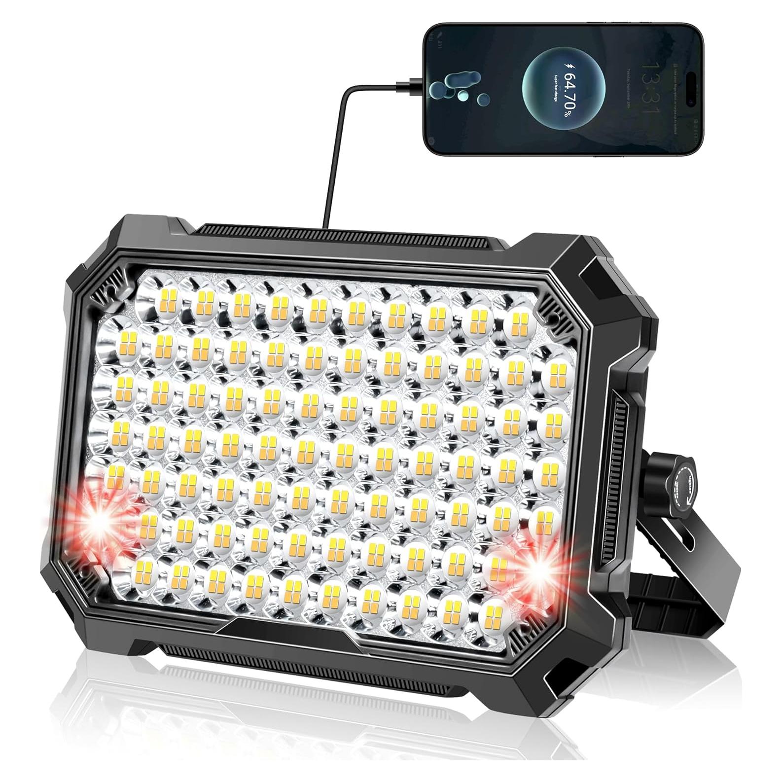 Linterna LED Recargable 12000mAh 10000LM IP65 para Camping