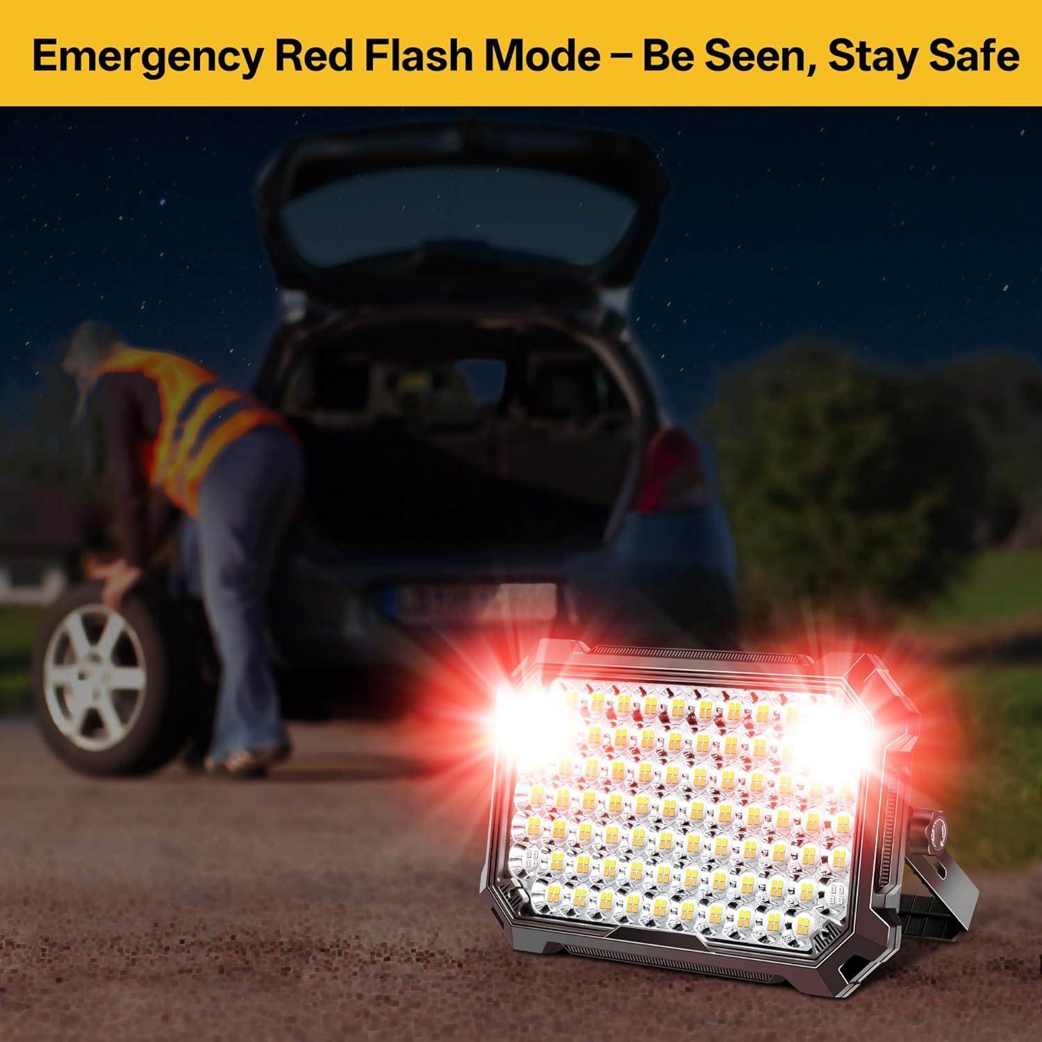 Linterna LED Recargable 12000mAh 10000LM IP65 para Camping