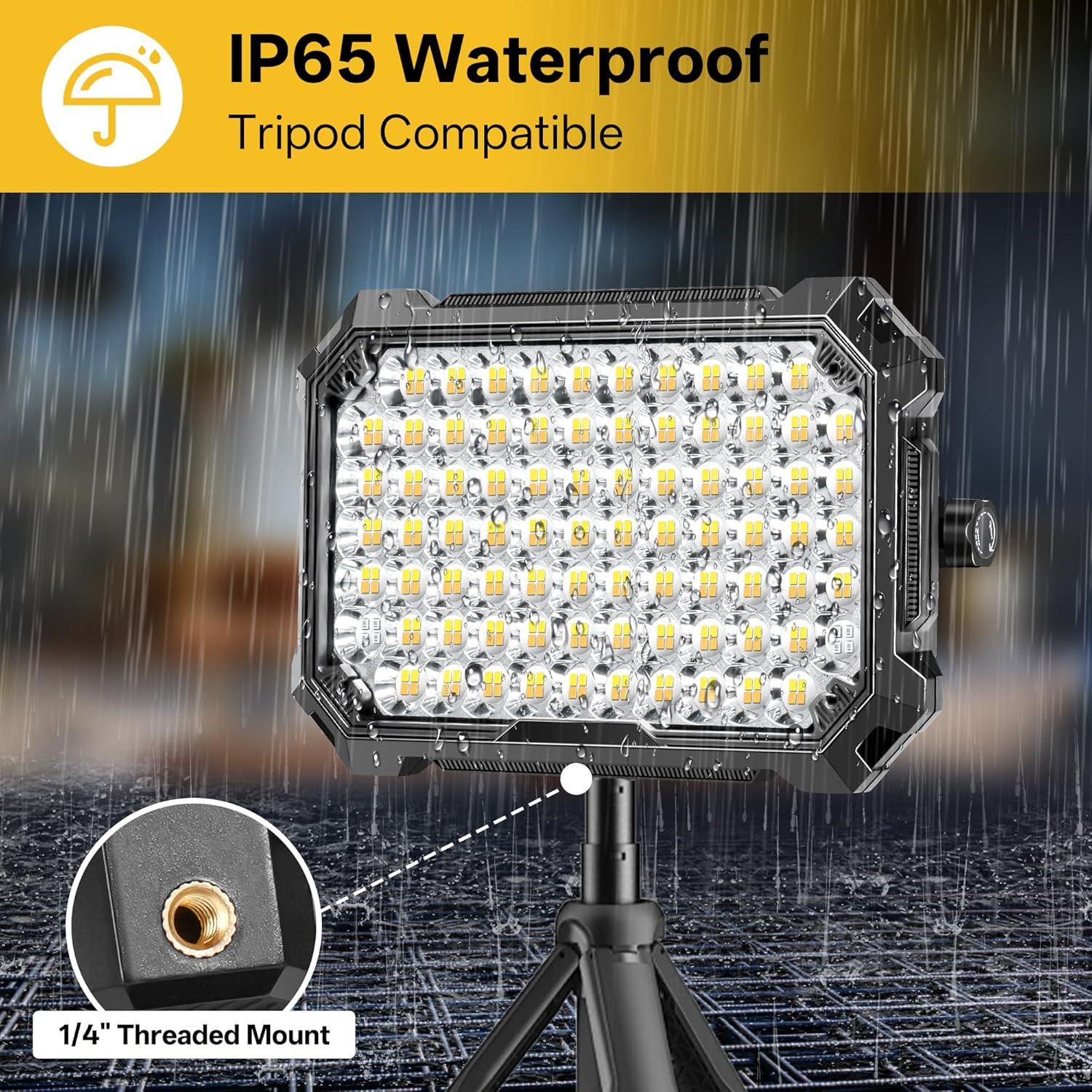 Linterna LED Recargable 12000mAh 10000LM IP65 para Camping