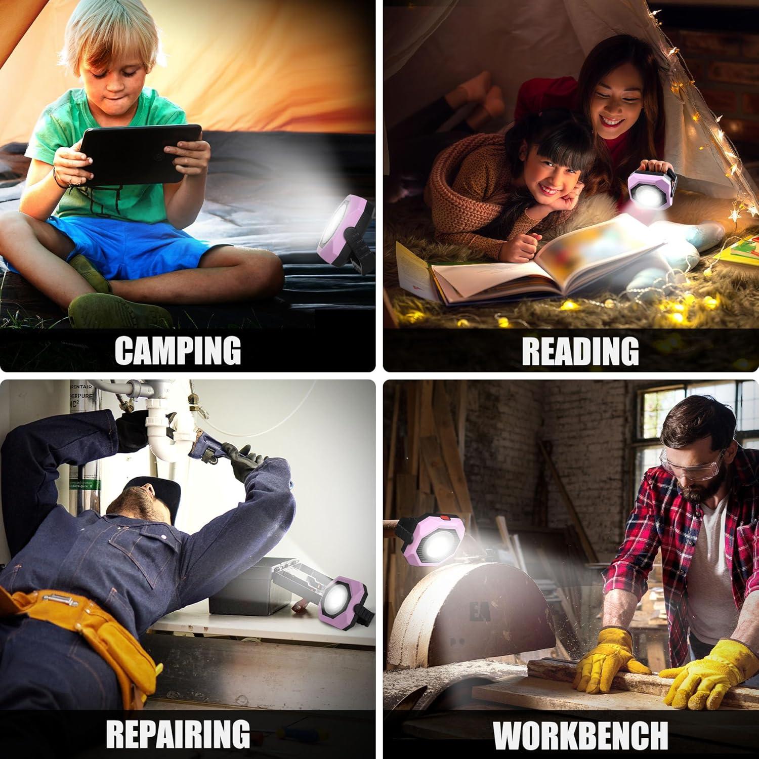 Luz de Trabajo Solar LED SEAMGAIC 500LM Inalámbrica 2 Paquete