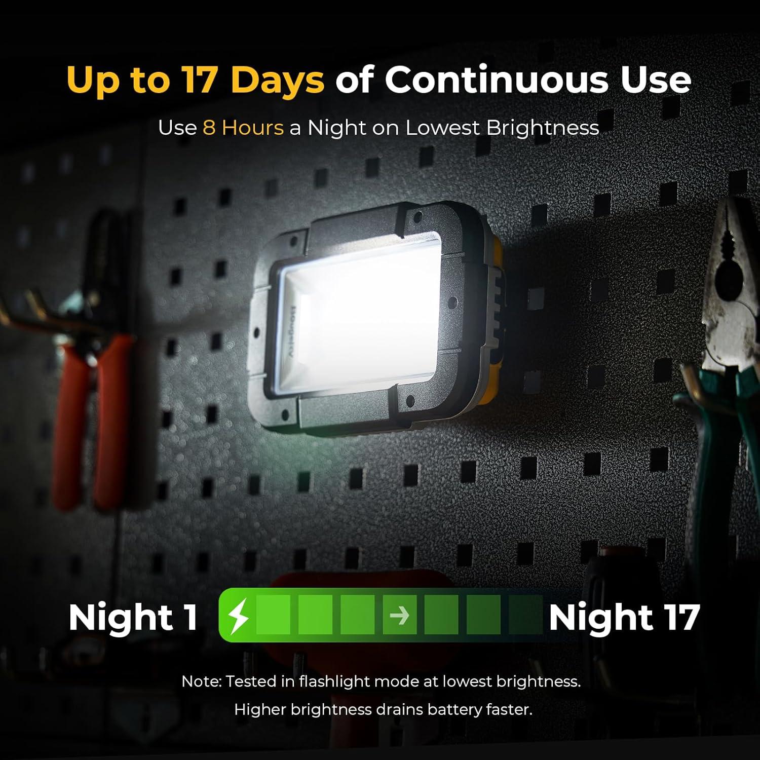 Luz de Trabajo BougeRV WL01 PRO 1500 Lúmenes LED Recargable