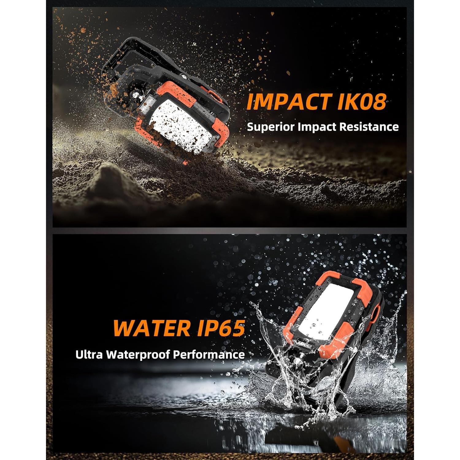 Luz de Trabajo Recargable LED Anylight JF8700C 1600LM IP65