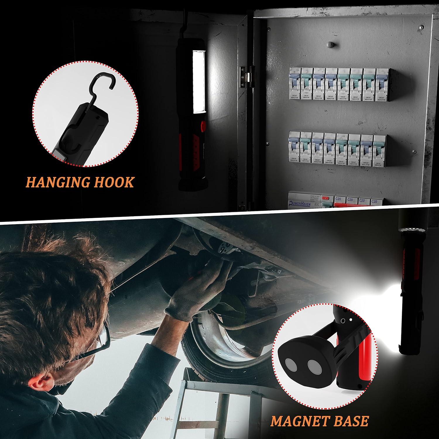 Lámpara de Inspección LED Wolfteeth 36+5, Luz de Trabajo Portátil