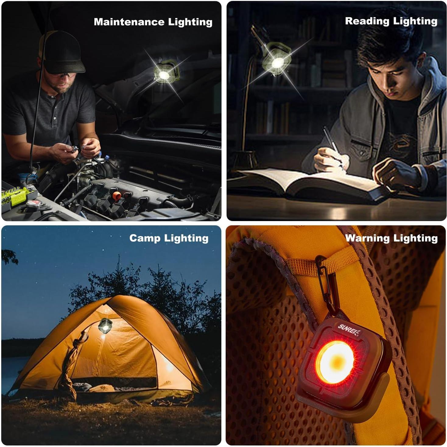 Luz de Trabajo LED Portátil SUNREI C500 Verde Militar 500LM