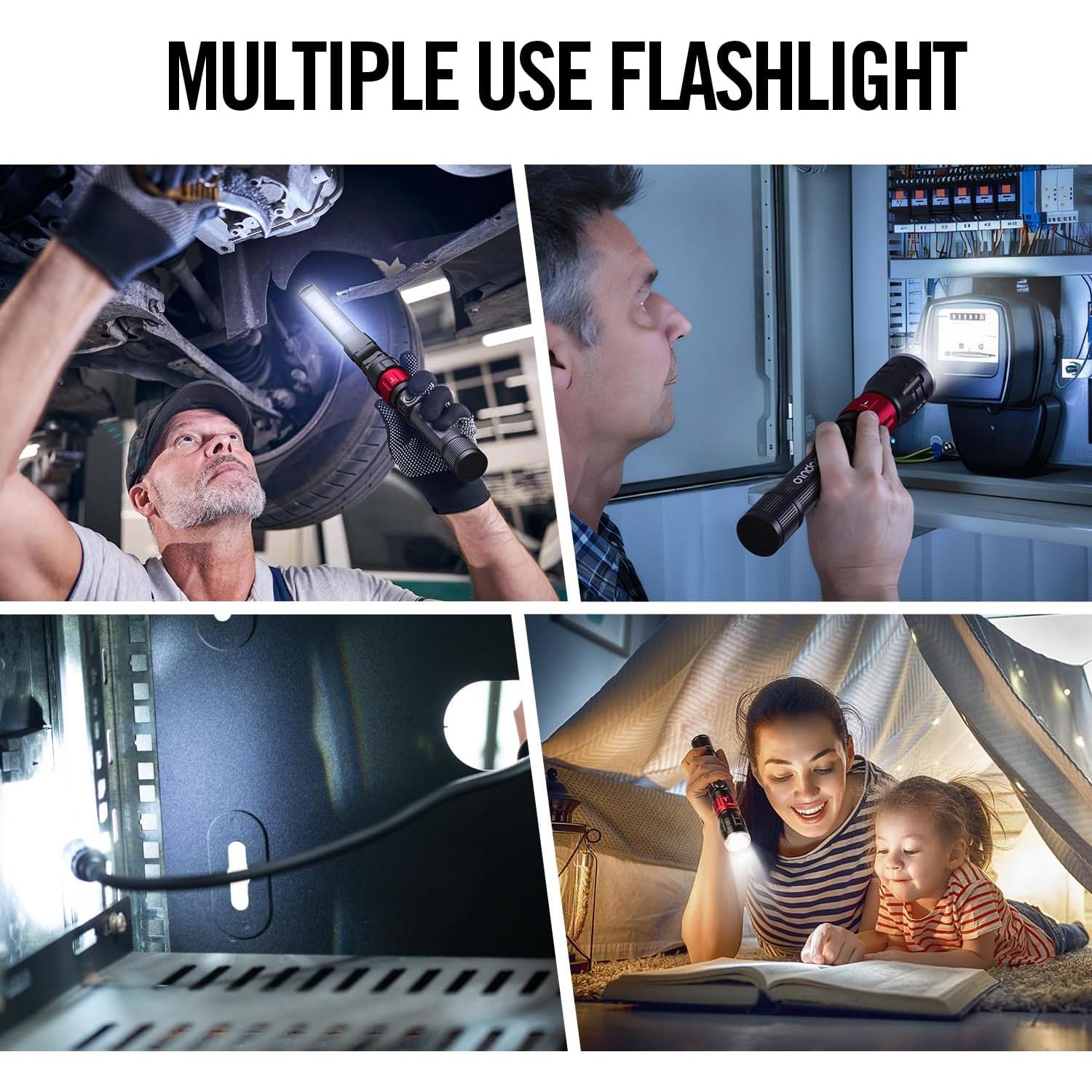 Linterna LED 3 en 1 POPULO PMLK-3 recargable 400 lúmenes