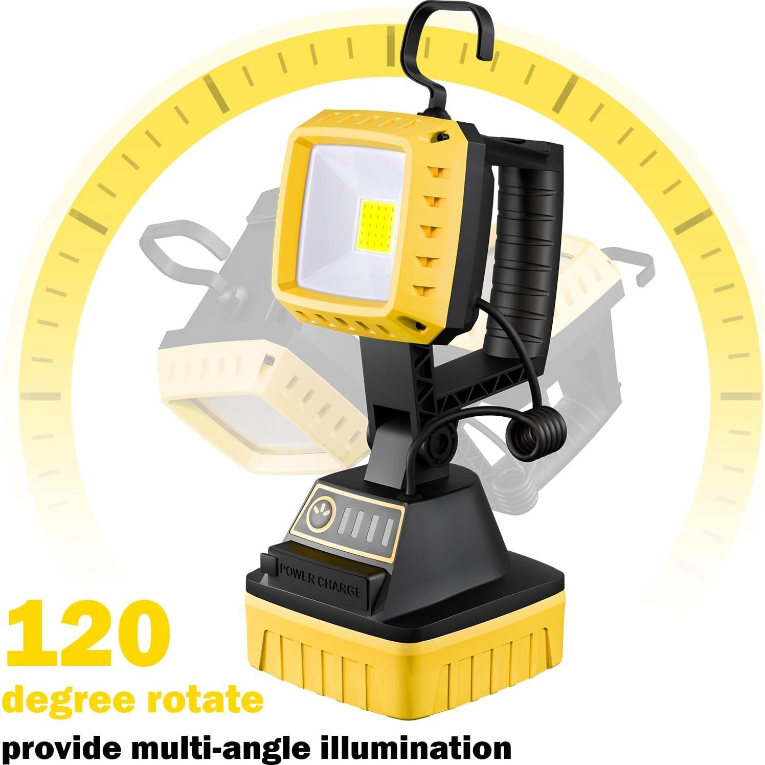 Linterna de Trabajo LED WENFENG 1500 Lúmenes Recargable