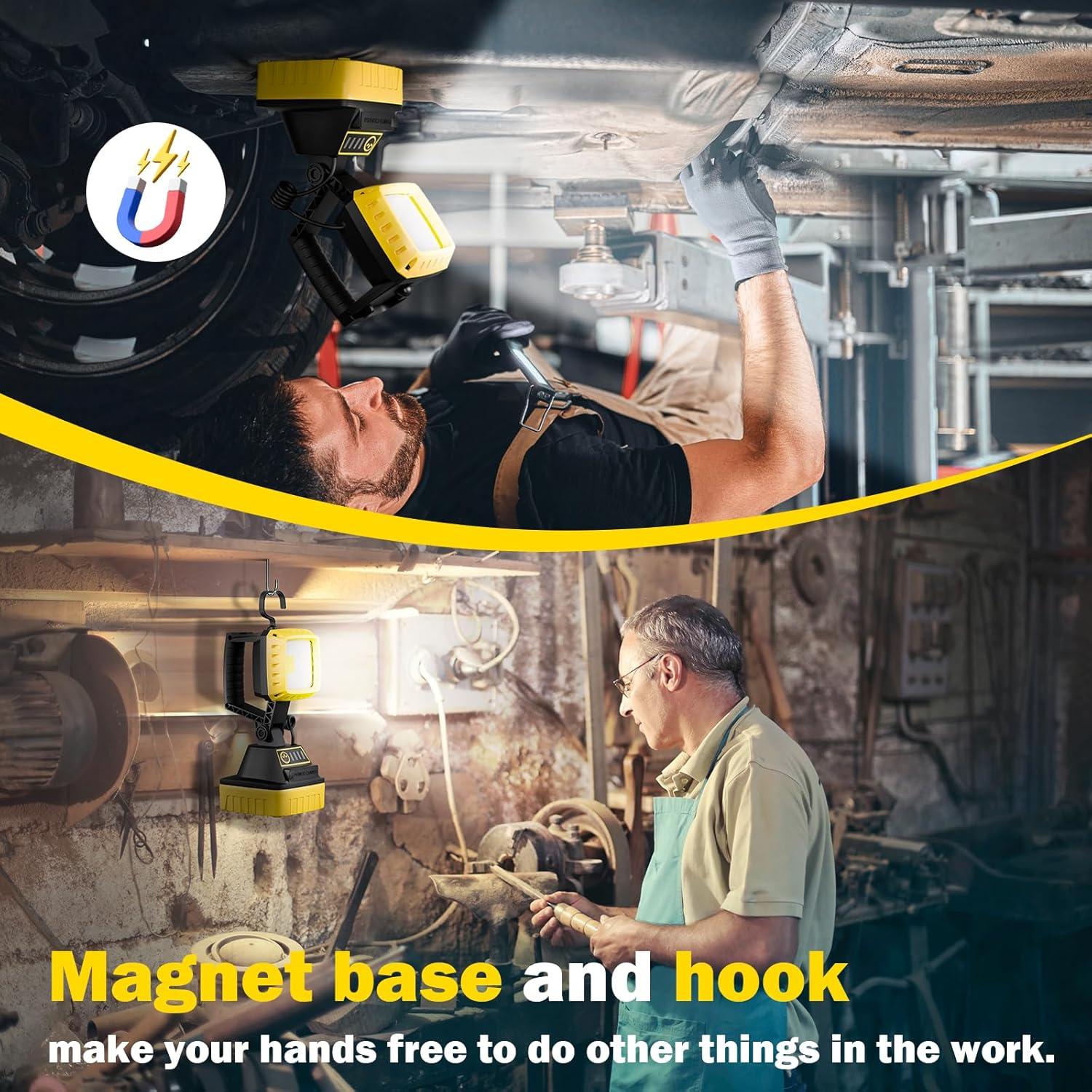 Linterna de Trabajo LED WENFENG 1500 Lúmenes Recargable