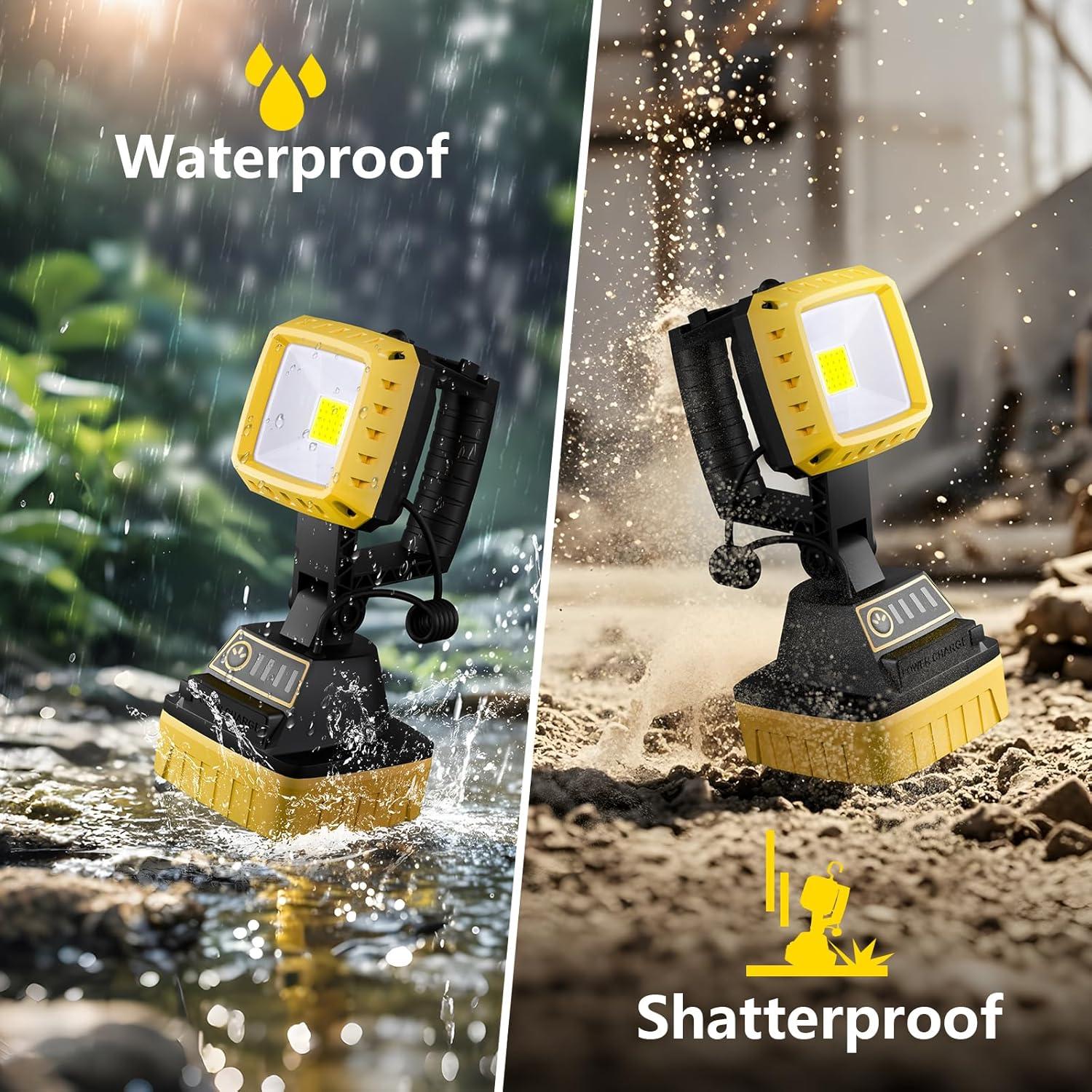 Linterna de Trabajo LED WENFENG 1500 Lúmenes Recargable