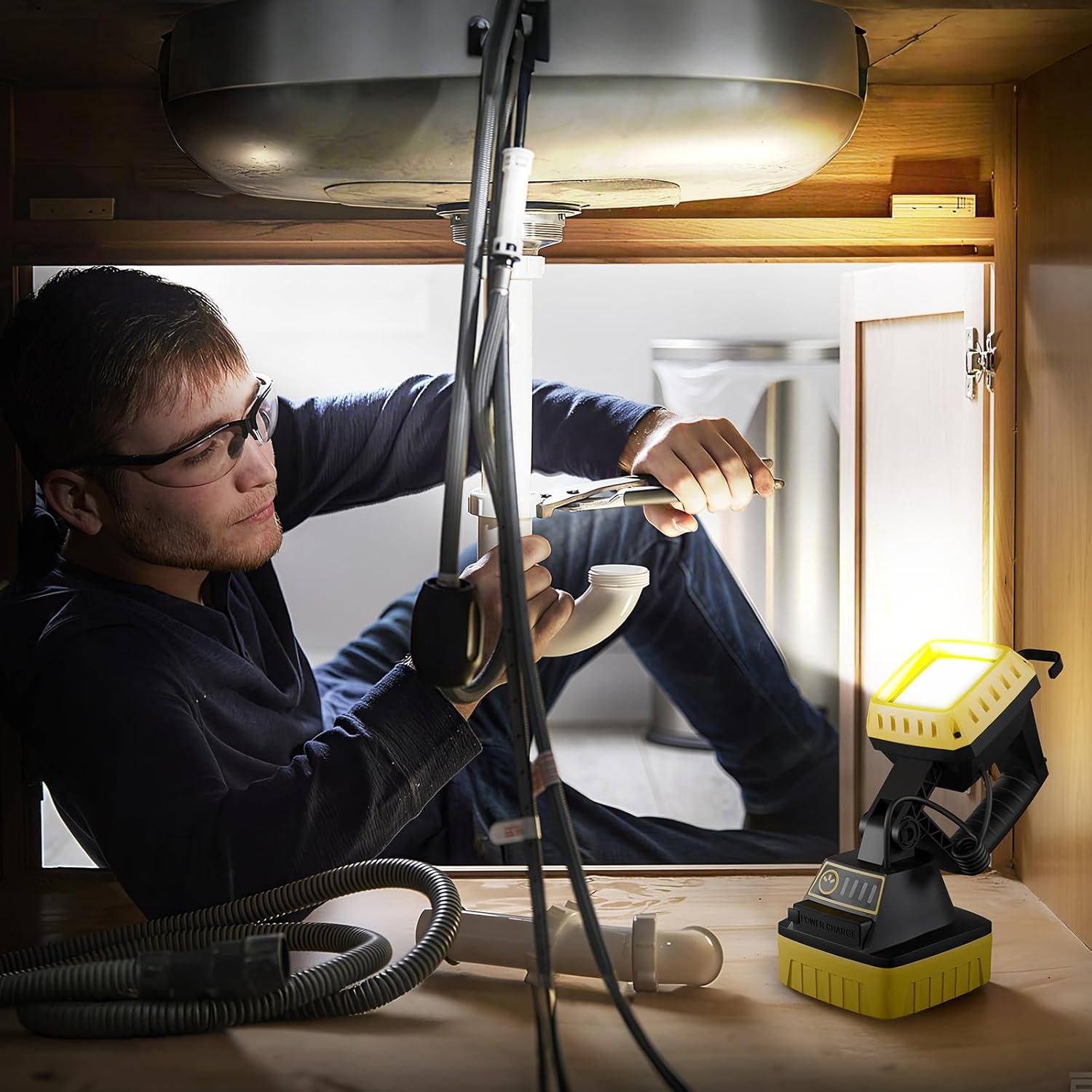 Linterna de Trabajo LED WENFENG 1500 Lúmenes Recargable