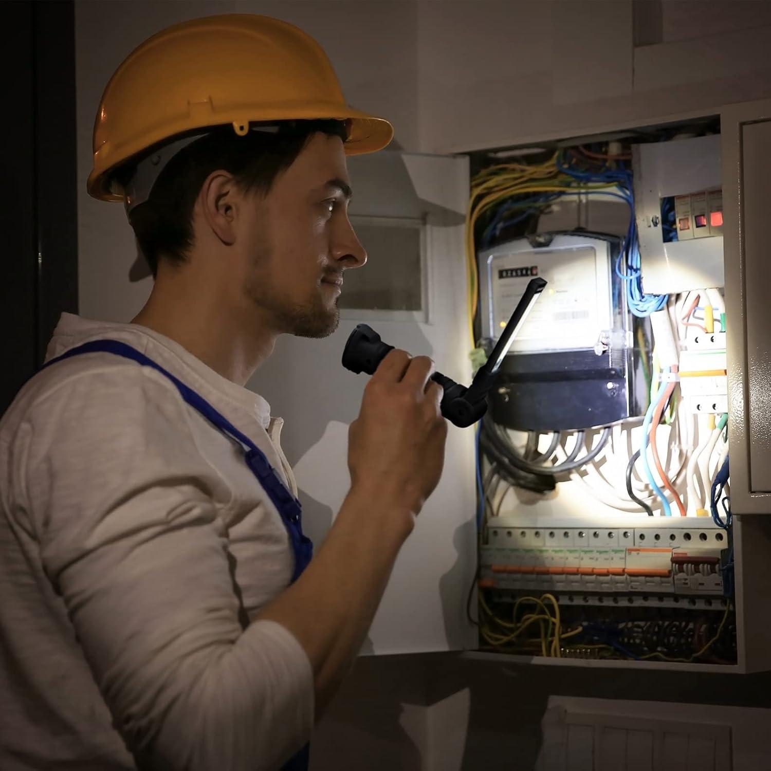 Linterna LED Recargable Mudder 6 Pcs con Base Magnética 360°