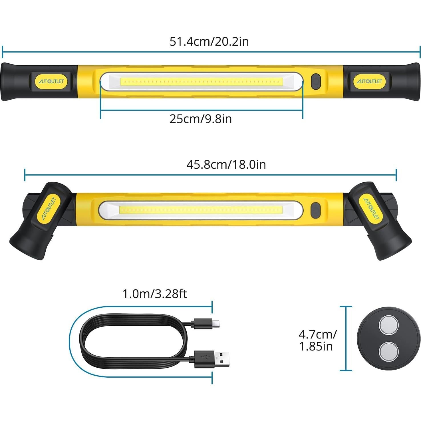 Luz de Trabajo LED AUTOUTLET 3200lm Batería 6000mAh Magnética