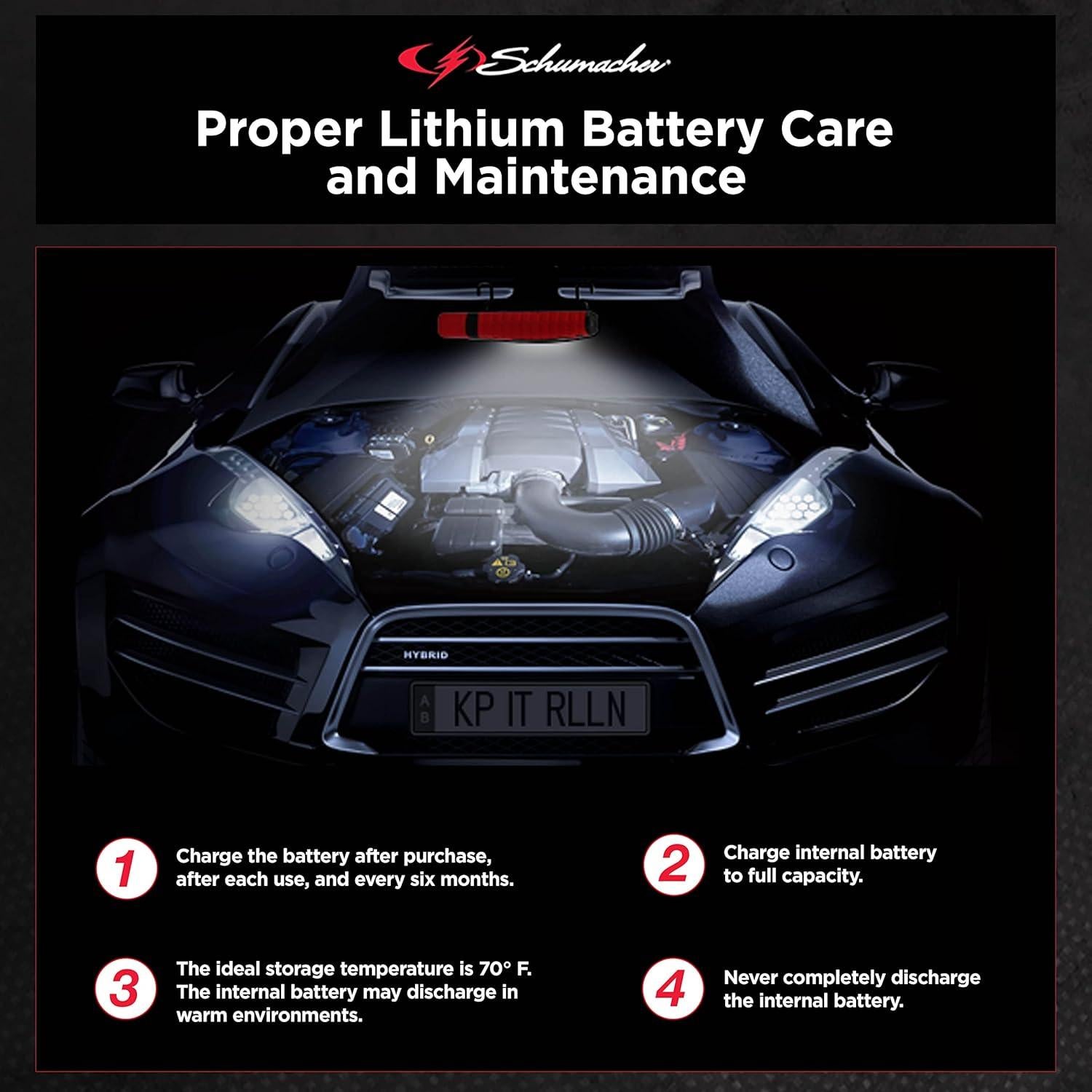 Luz de Trabajo LED Schumacher SL360 - 400 Lúmenes, Batería 2200mAh