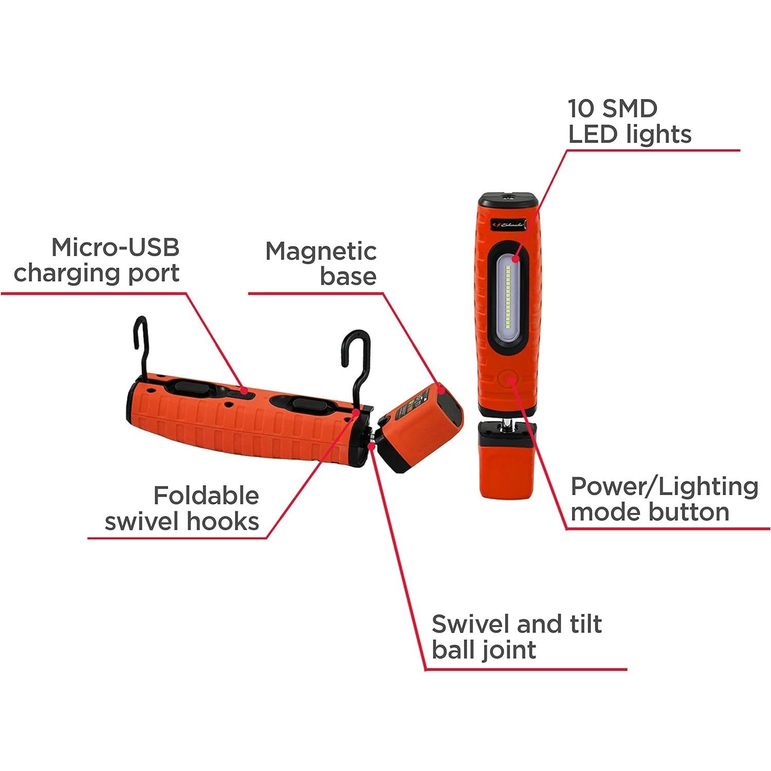 Luz de Trabajo LED Schumacher SL360 - 400 Lúmenes, Batería 2200mAh