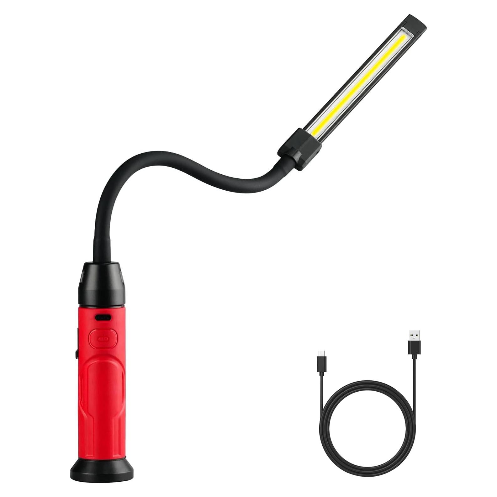 Luz de Trabajo LED Recargable SNUFF 800LM Magnética Cuello Ganso