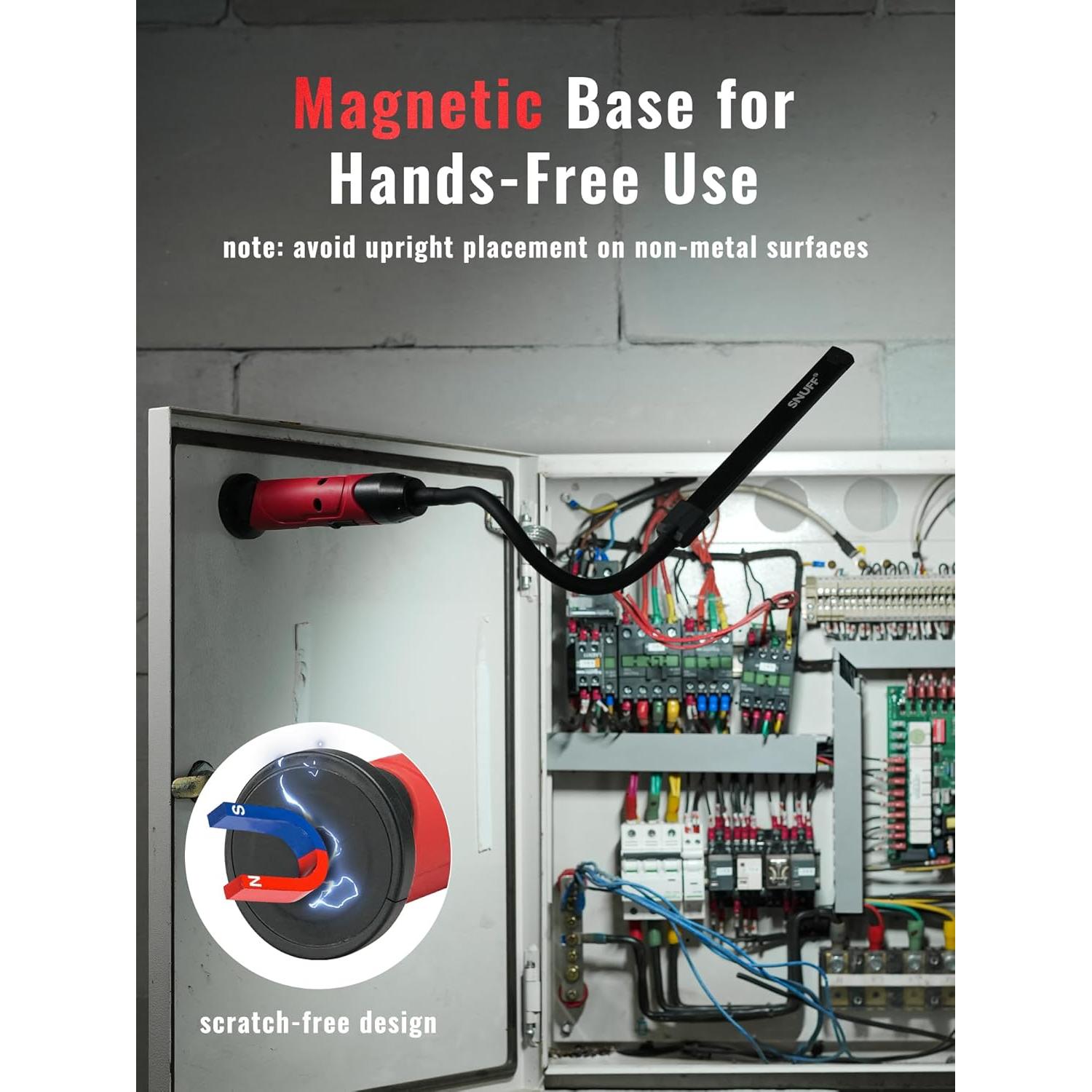 Luz de Trabajo LED Recargable SNUFF 800LM Magnética Cuello Ganso