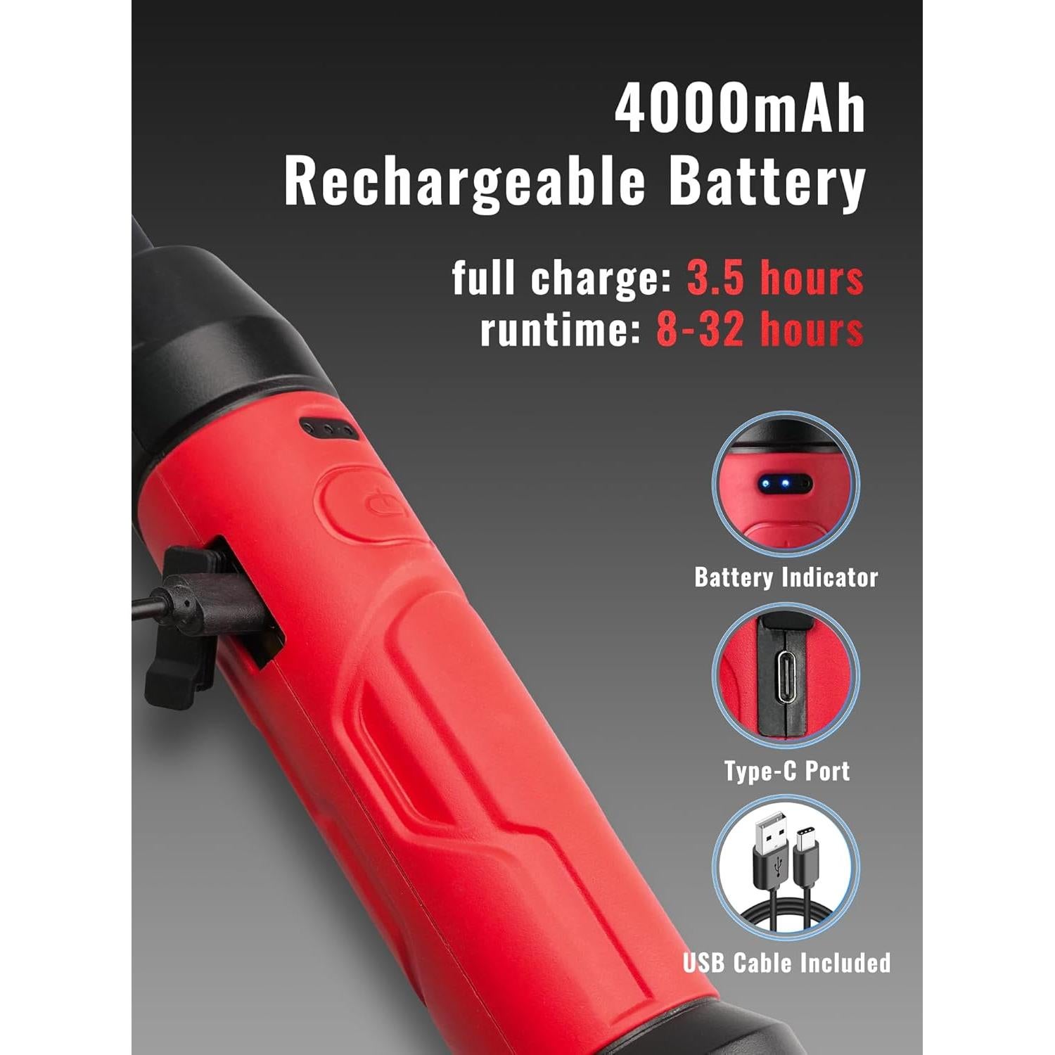 Luz de Trabajo LED Recargable SNUFF 800LM Magnética Cuello Ganso