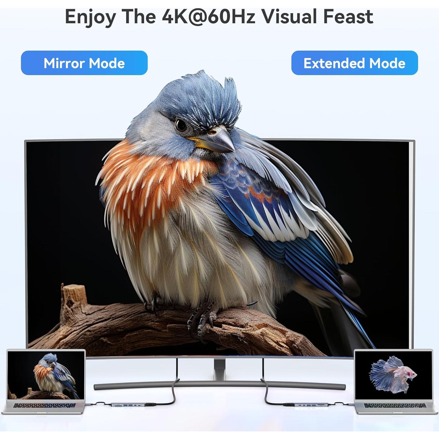 Adaptador Hub HDMI USB C MOKiN 7 en 1 4K 100W para MacBook