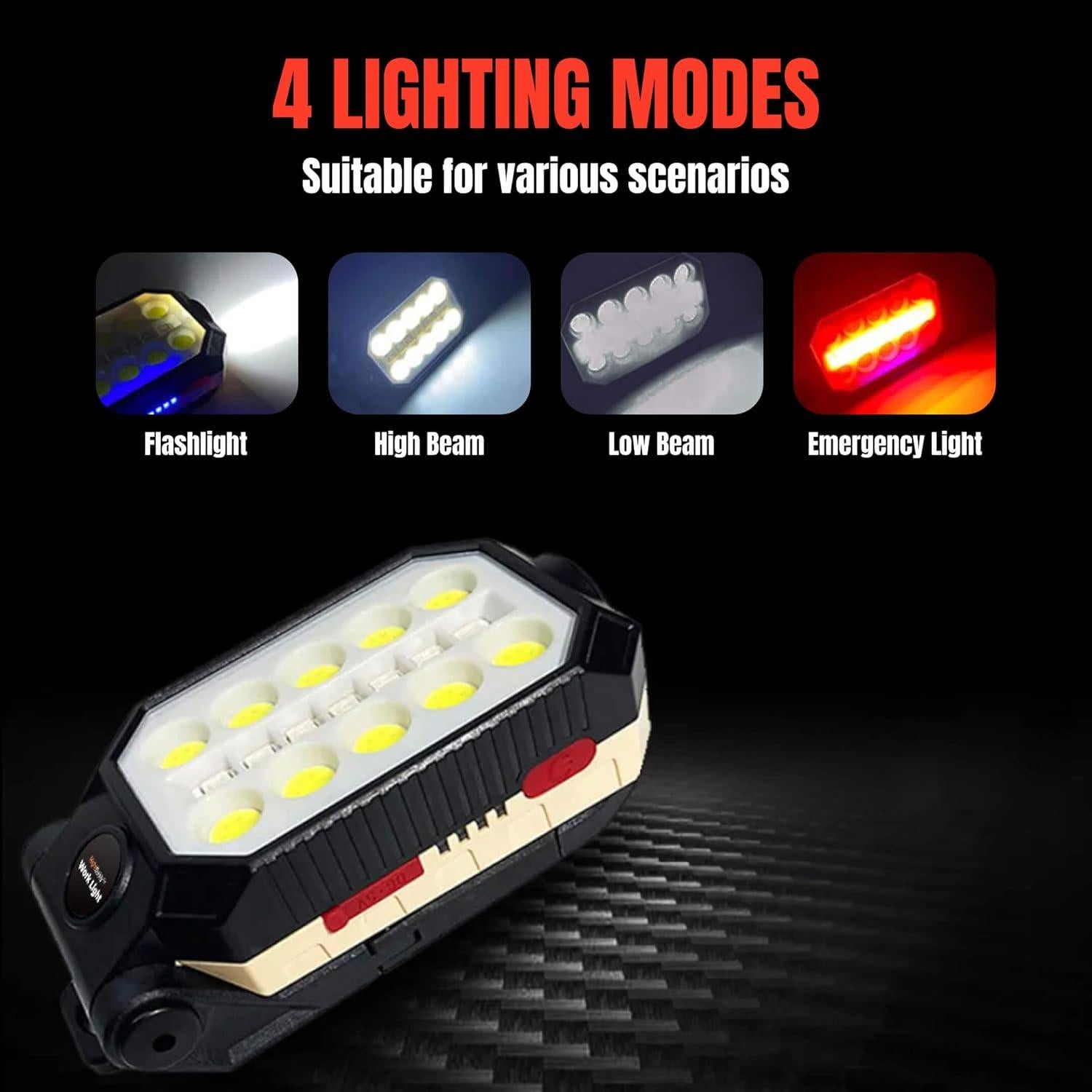 Luz LED de Trabajo Recargable NightBuddy 1500 Lúmenes 4 Modos