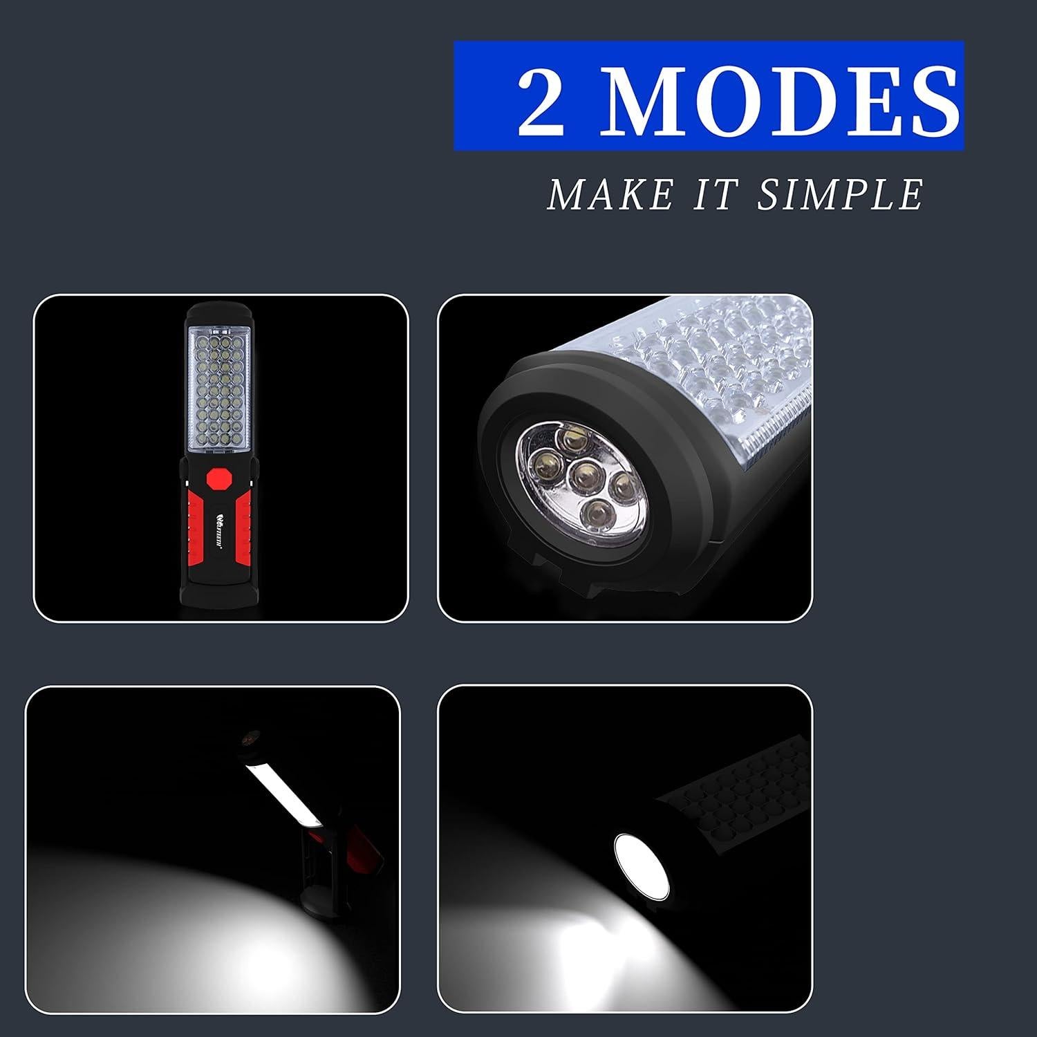 Luz de Trabajo LED Recargable Wolfteeth Magnética 240 Lúmenes