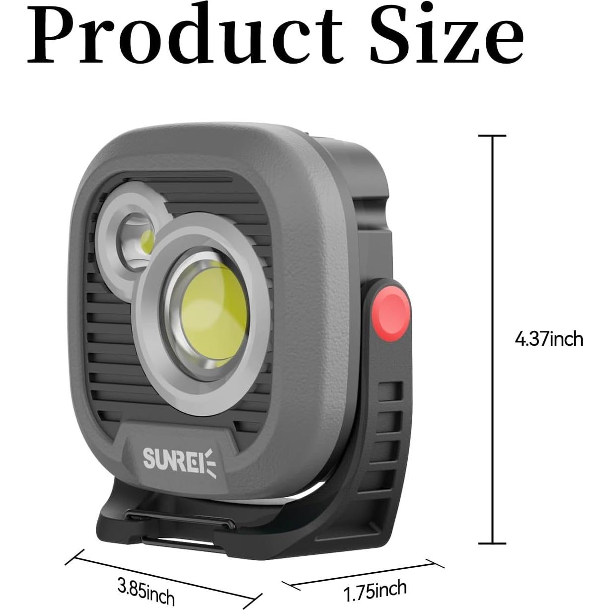Luz de Trabajo Magnética Recargable SUNREI C1600 1500LM IPX5