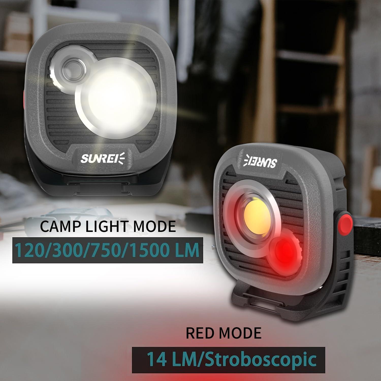 Luz de Trabajo Magnética Recargable SUNREI C1600 1500LM IPX5