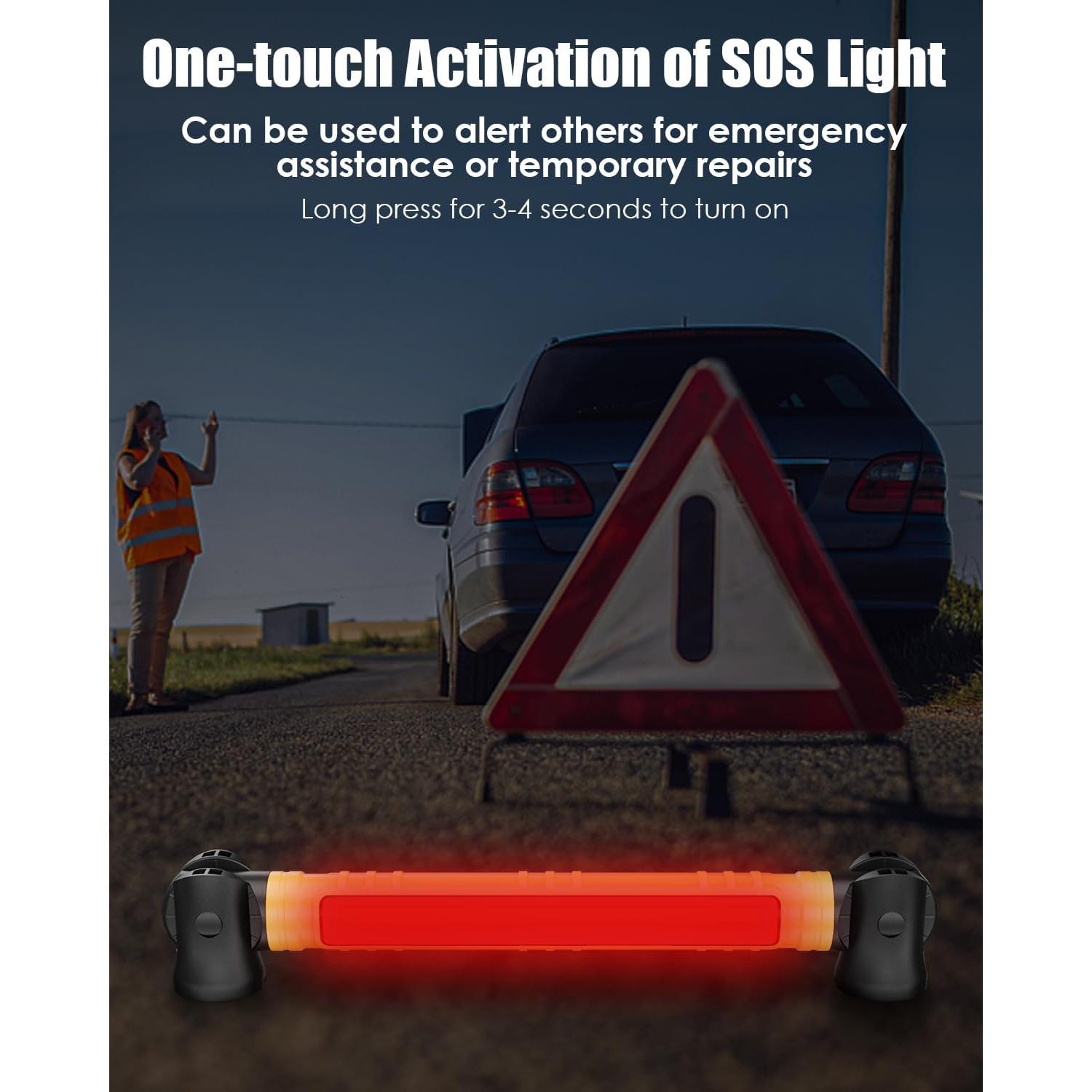 Luz de Trabajo LED Recargable Aboutool 3000LM con Gancho y Base Magnética