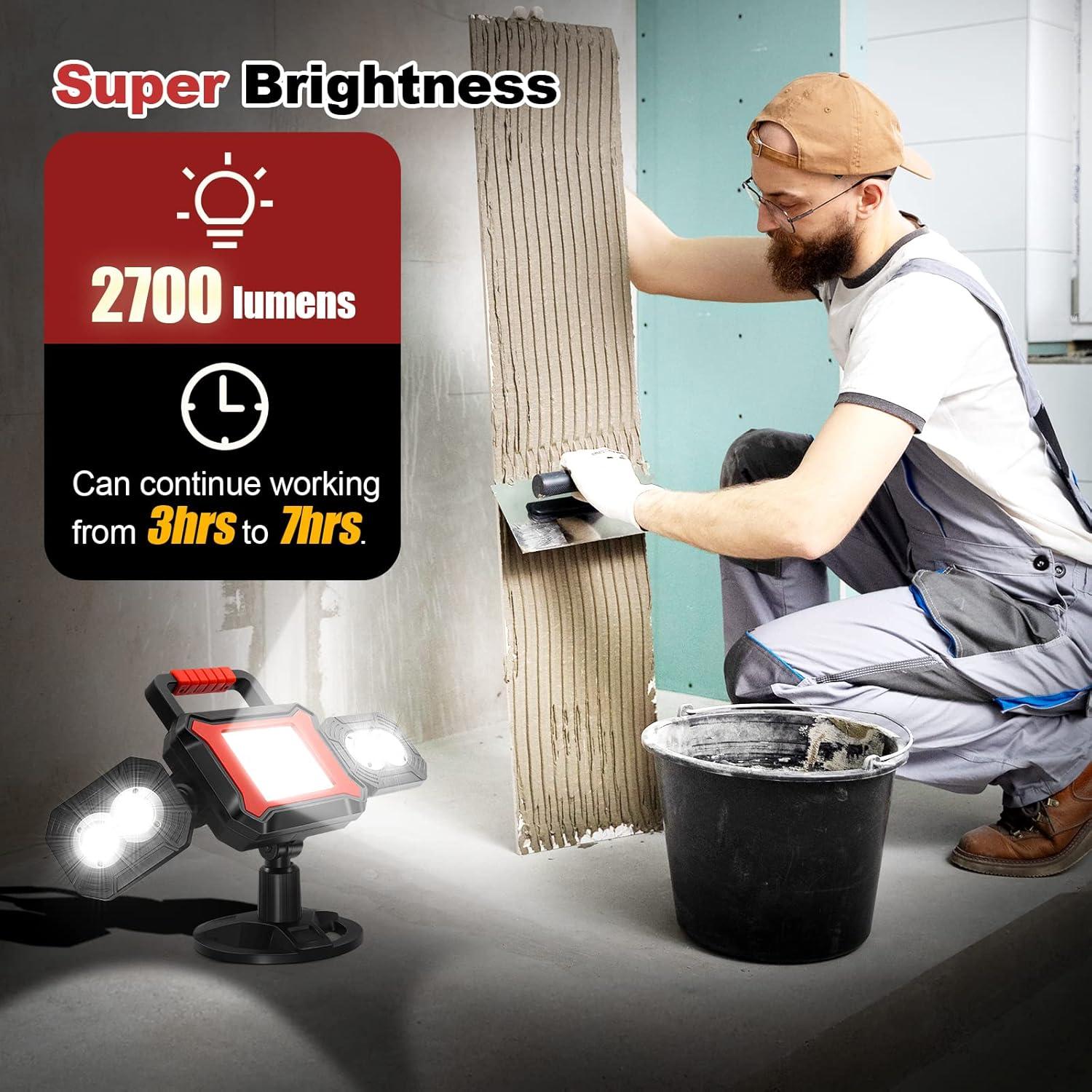 Luz de Trabajo LED Recargable SYLSTAR 25W 2700LM Impermeable