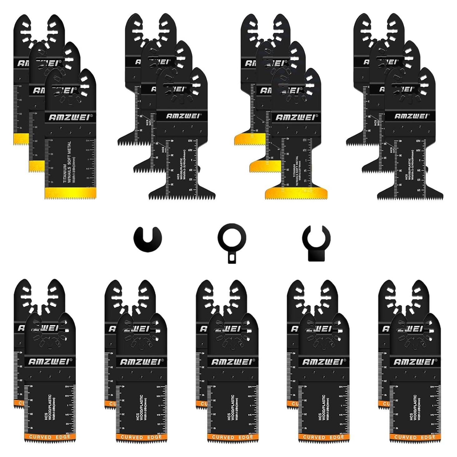 Juego de 22 Hojas de Sierra Oscilante AMZWEI para Bricolaje