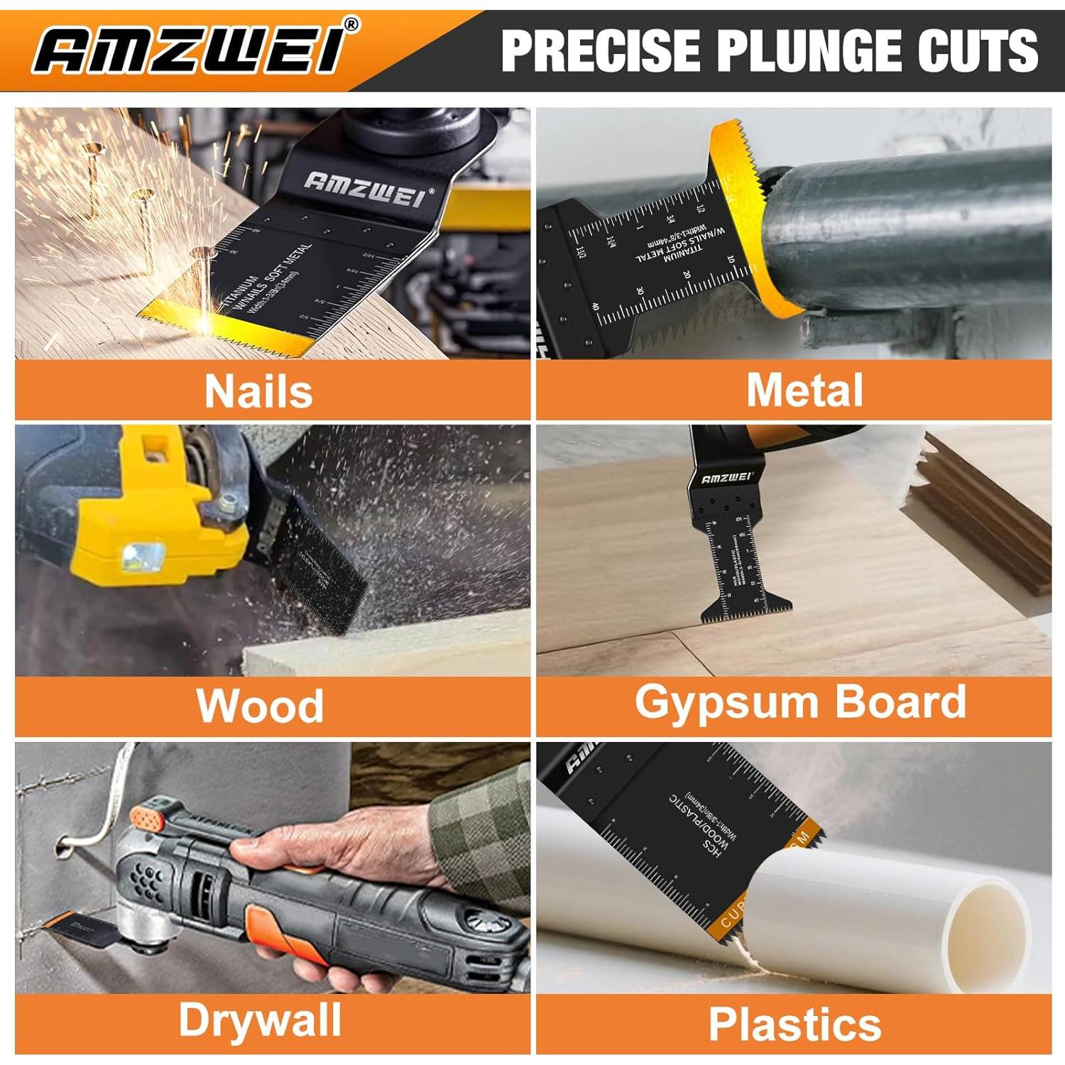 Juego de 22 Hojas de Sierra Oscilante AMZWEI para Bricolaje