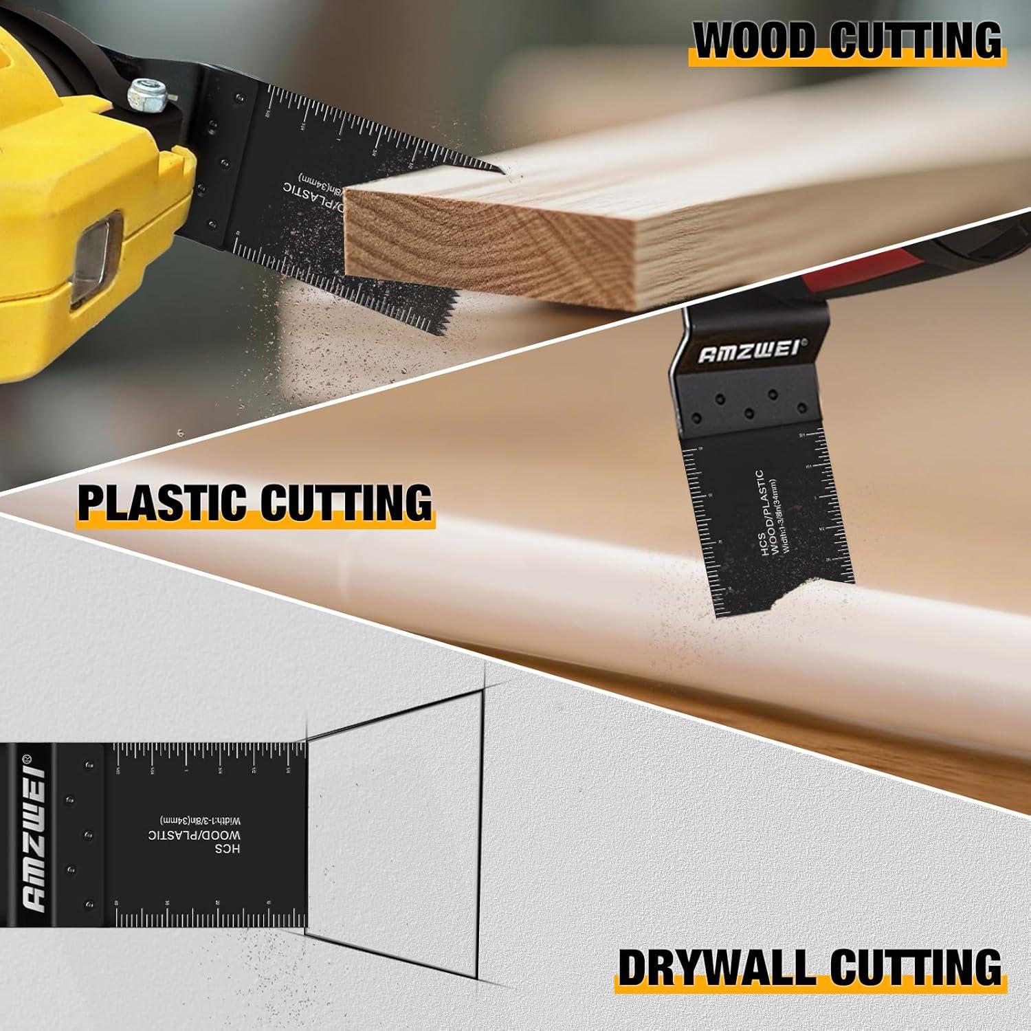 50 Cuchillas Oscilantes HCS AMZWEI para Madera y Plástico