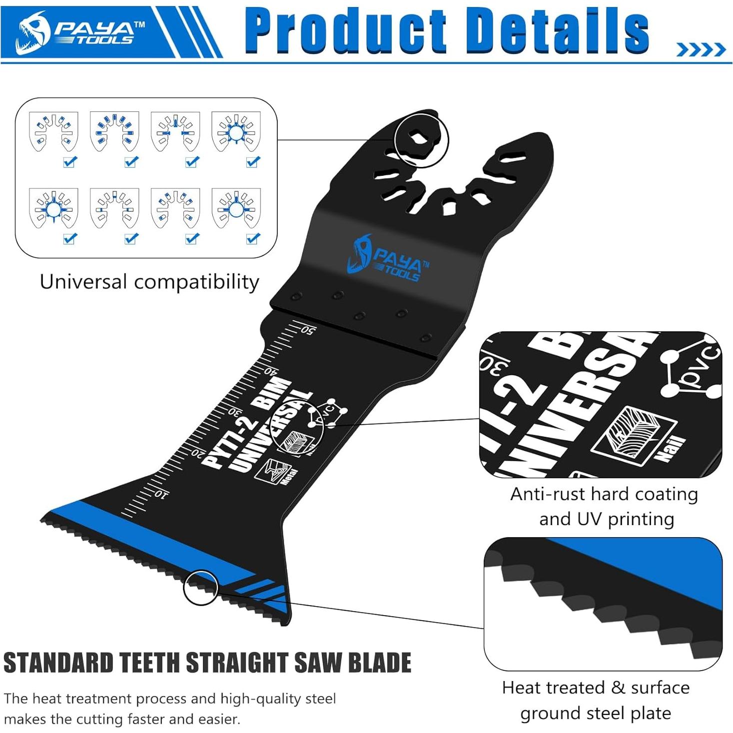 Hoja de sierra oscilante bi-metal Payara 3 unidades 44mm