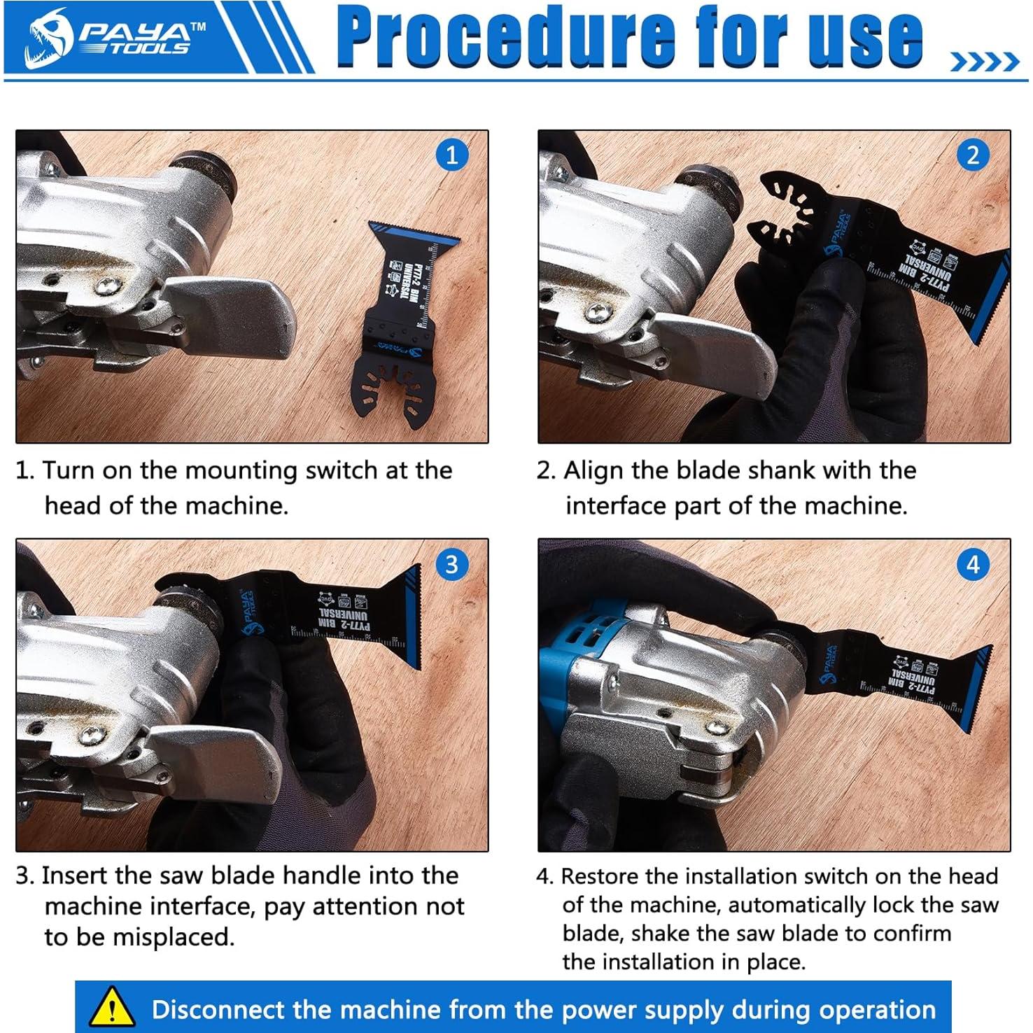 Hoja de sierra oscilante bi-metal Payara 3 unidades 44mm