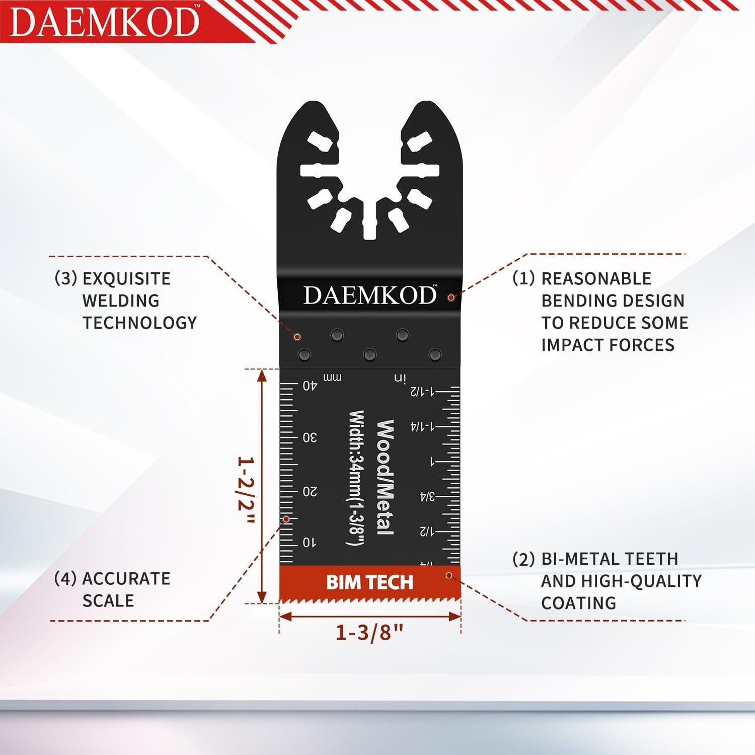 55 Cuchillas de Sierra Bi-Metal DAEMKOD 34MM y 44MM