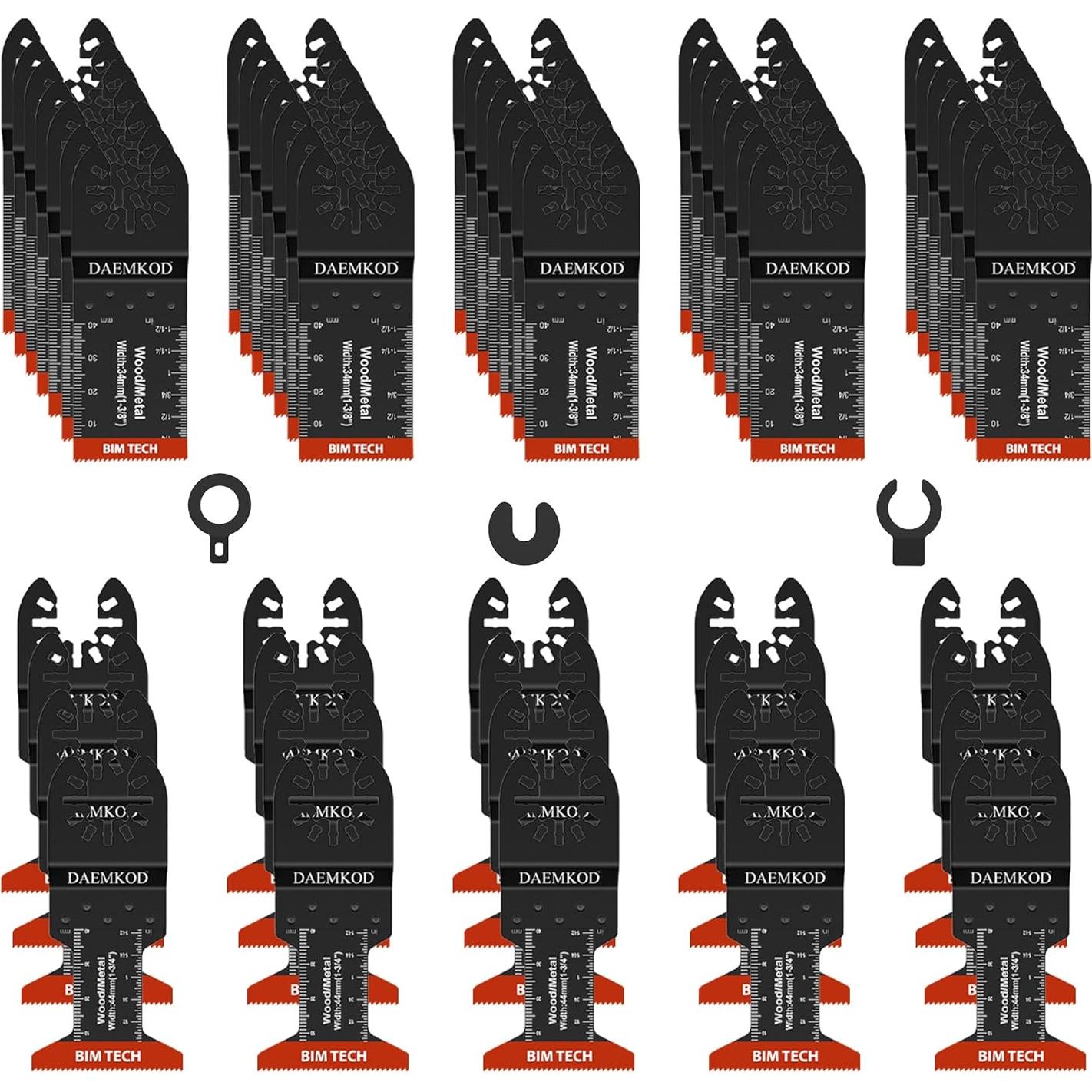 55 Cuchillas de Sierra Bi-Metal DAEMKOD 34MM y 44MM
