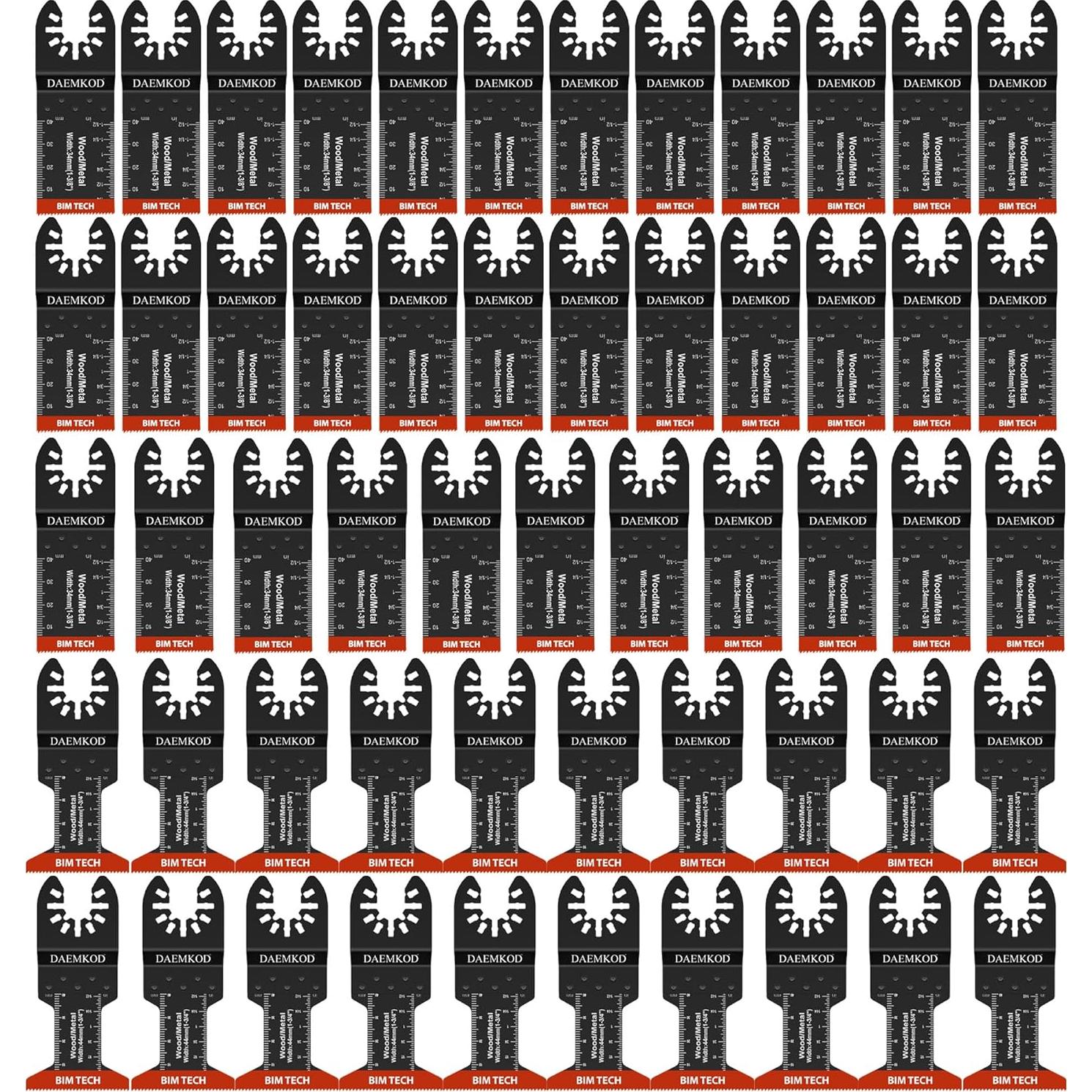 55 Cuchillas de Sierra Bi-Metal DAEMKOD 34MM y 44MM