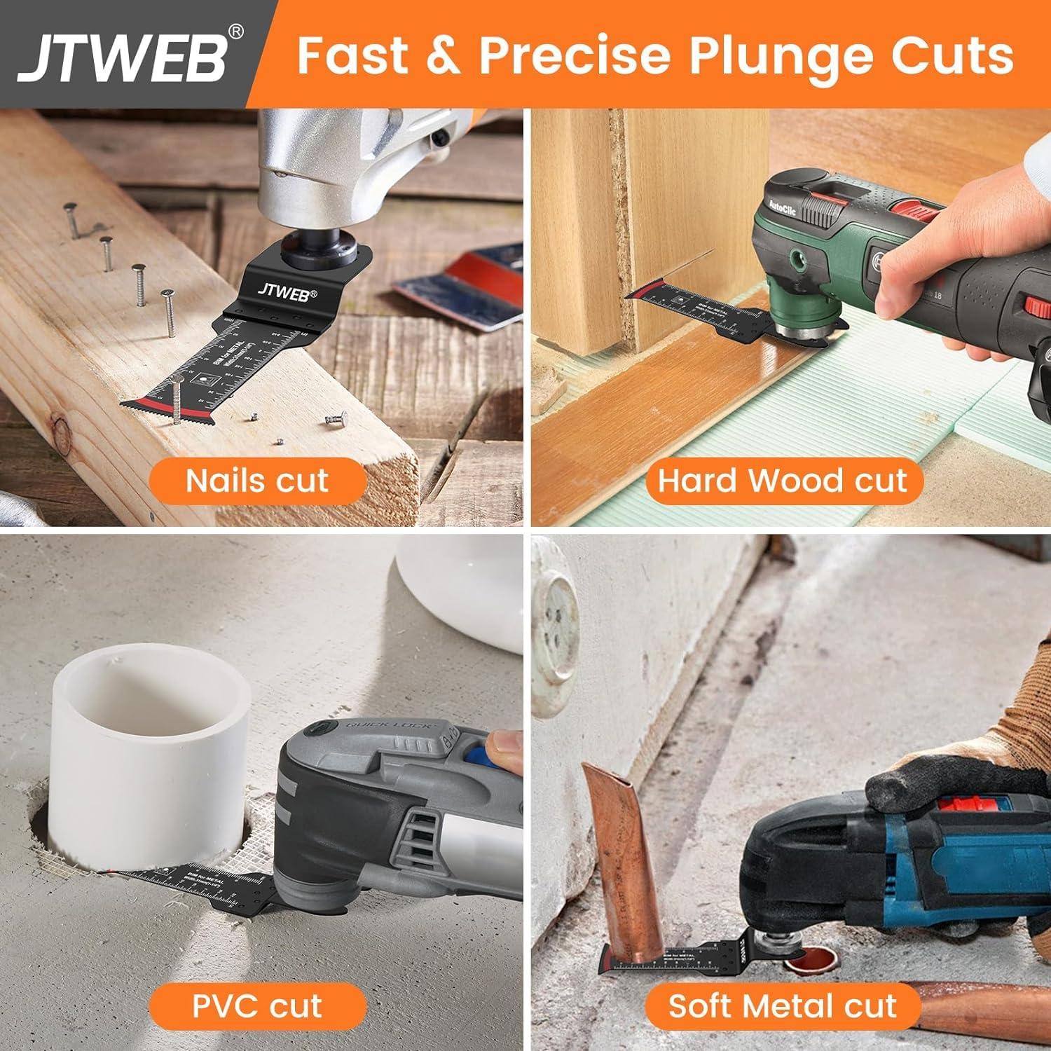 Cuchillas de sierra oscilante JTWEB 30PCS bi-metal con caja