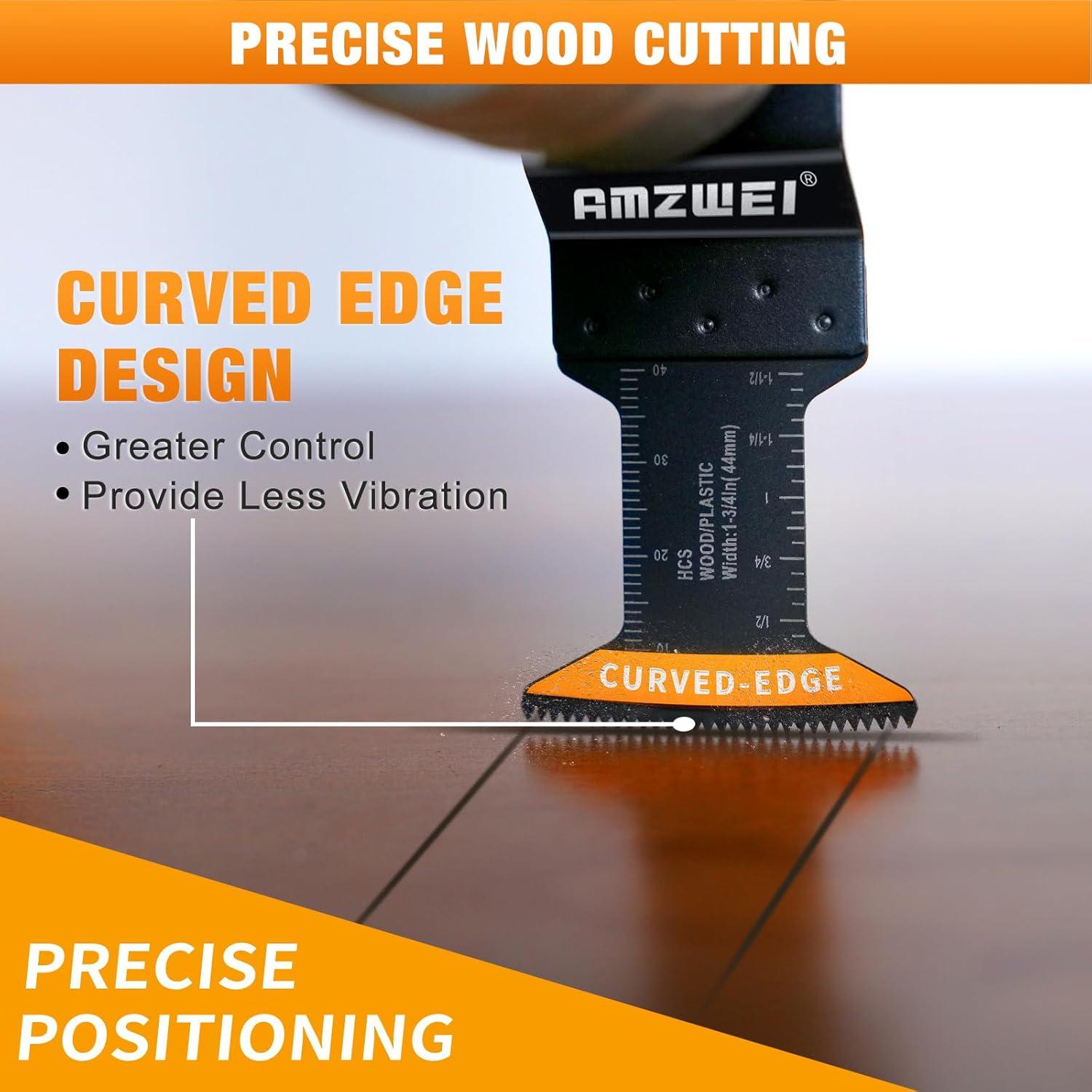 Juego de 100 Cuchillas Oscilantes AMZWEI - Titanio y HCS