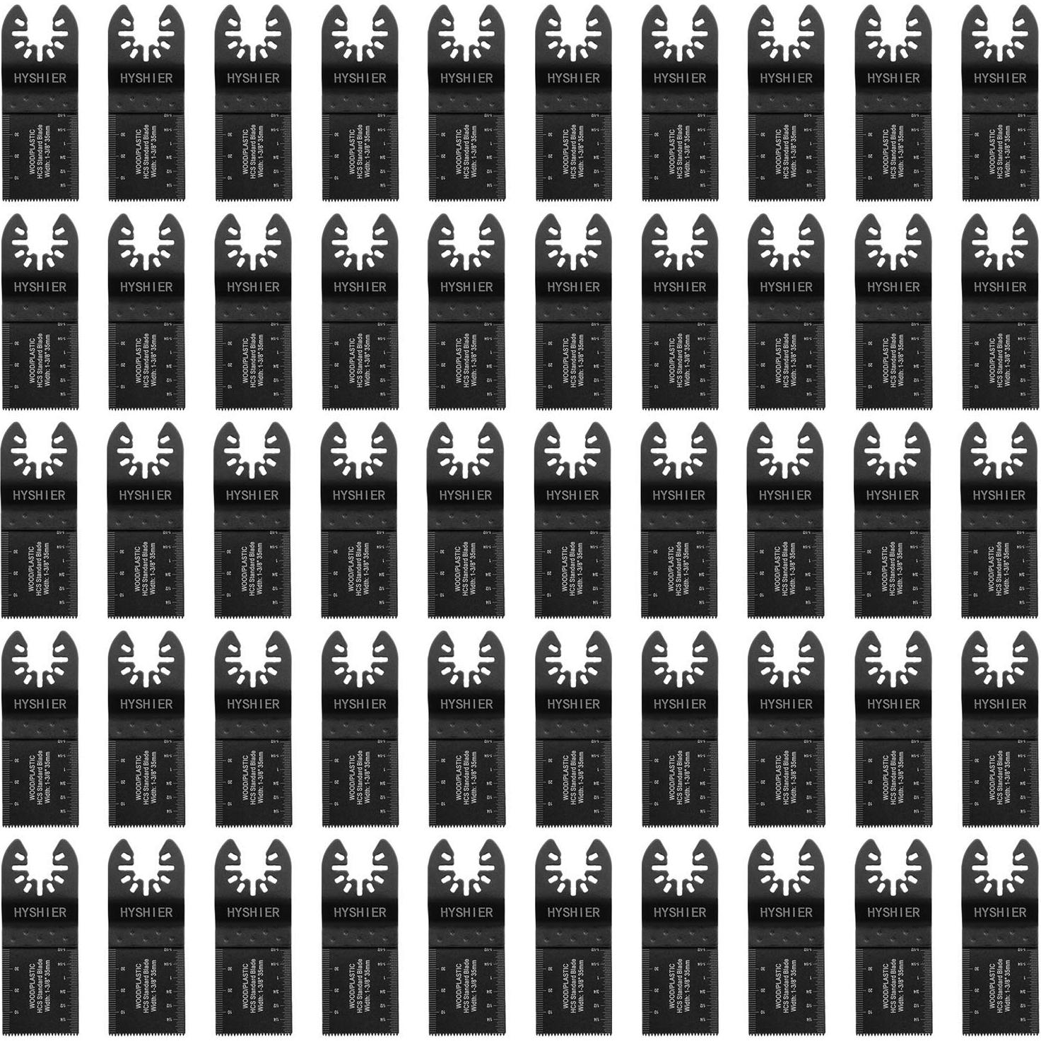 50 Cuchillas de Sierra Oscilante HYSHIER para Madera y Metal