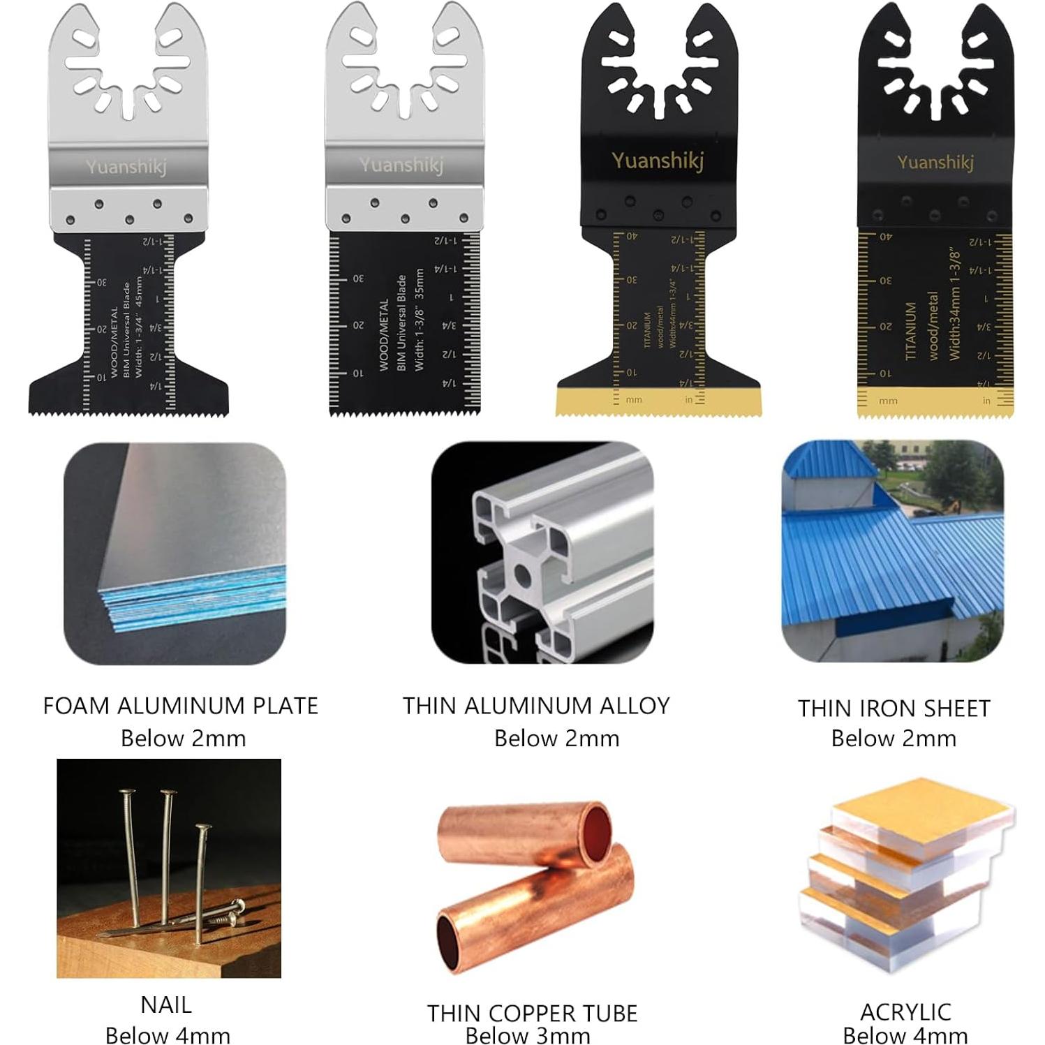 30 Cuchillas de Sierra Universales Yuanshikj para Metal y Madera