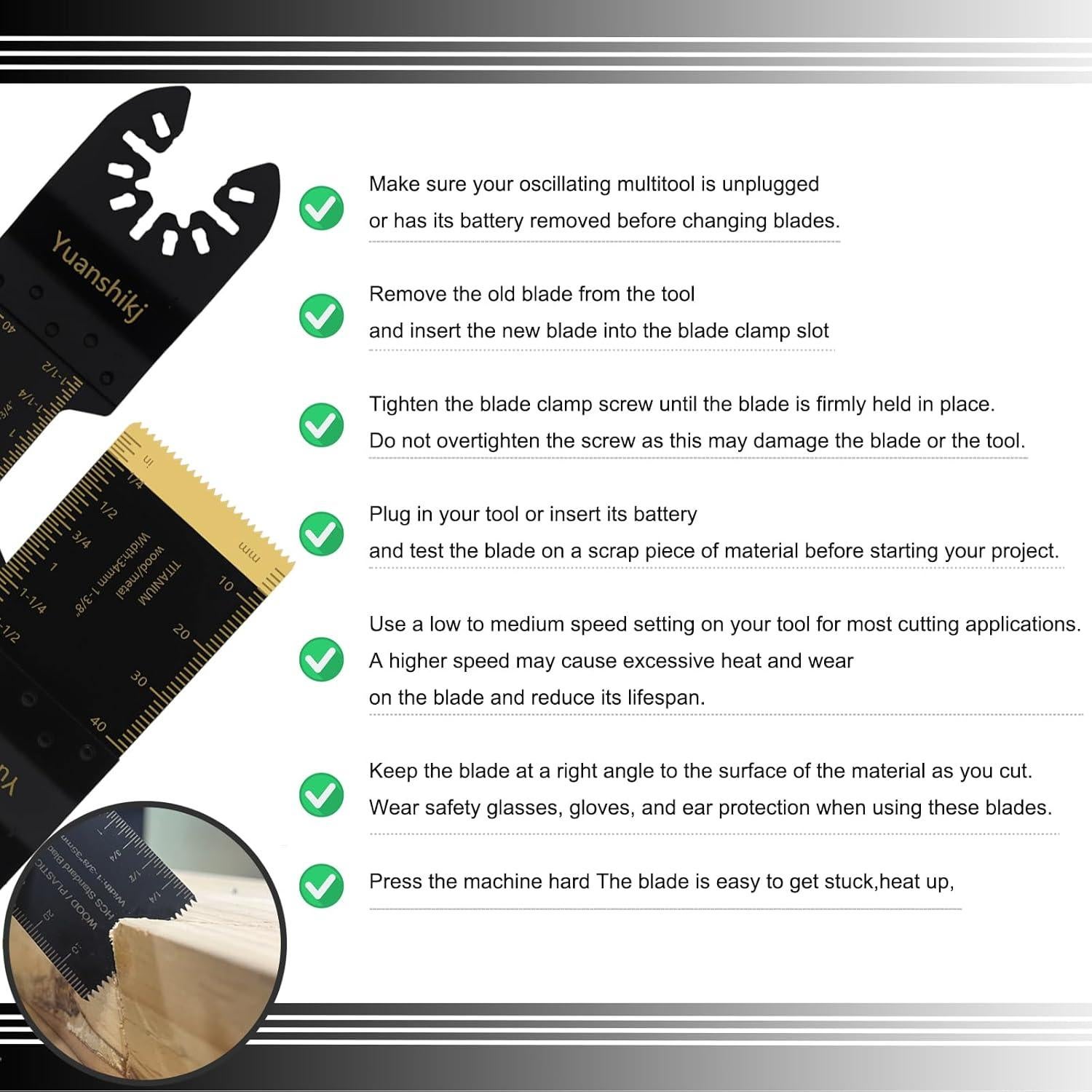 30 Cuchillas de Sierra Universales Yuanshikj para Metal y Madera