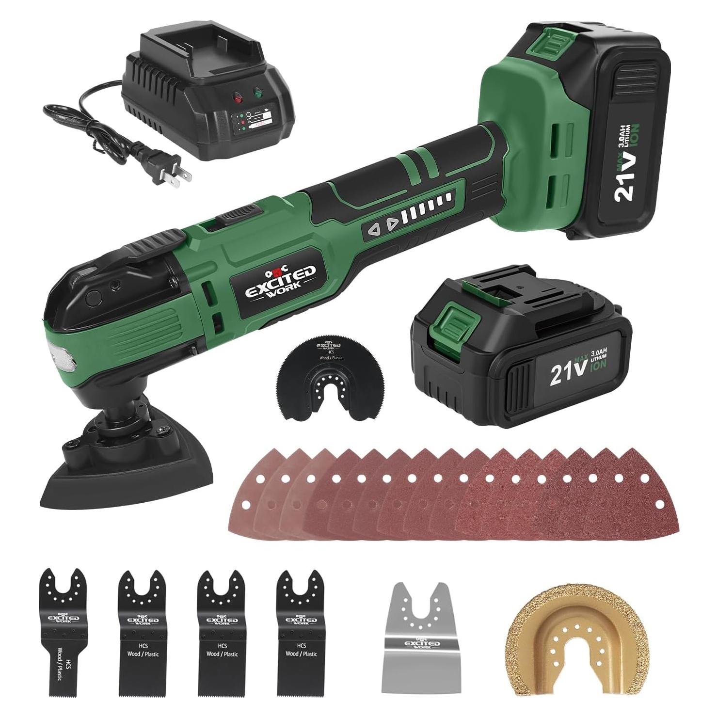 Multiherramienta Oscilante Inalámbrica 21V LAZYLAND con 6 Velocidades