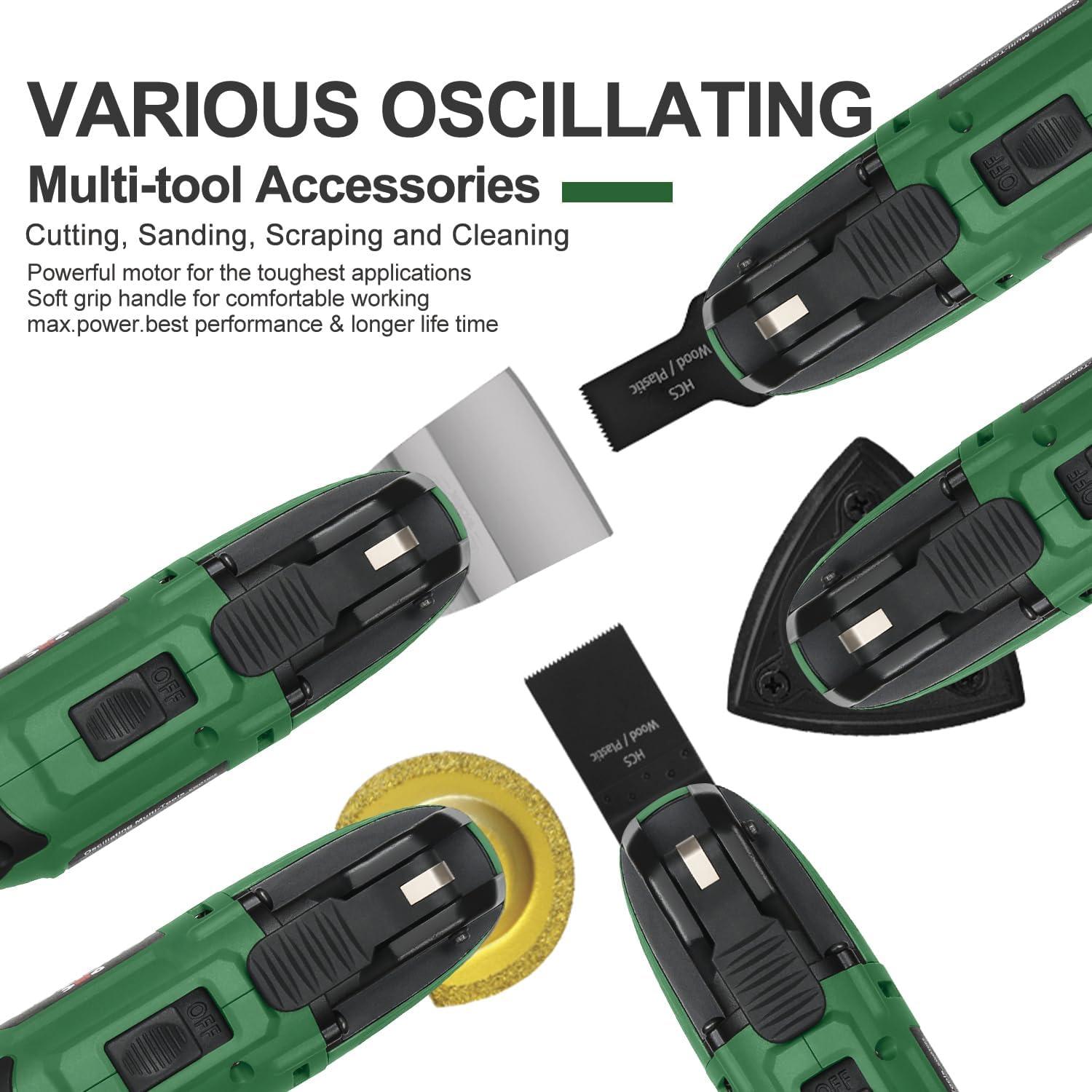 Multiherramienta Oscilante Inalámbrica 21V LAZYLAND con 6 Velocidades