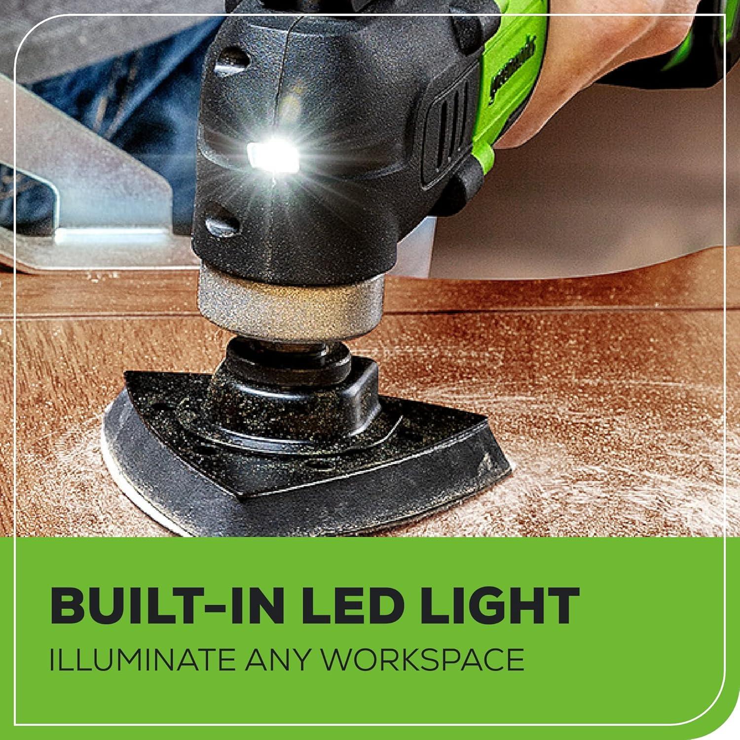 Herramienta Multiuso Inalámbrica Greenworks 24V 2.0Ah con 13 Accesorios