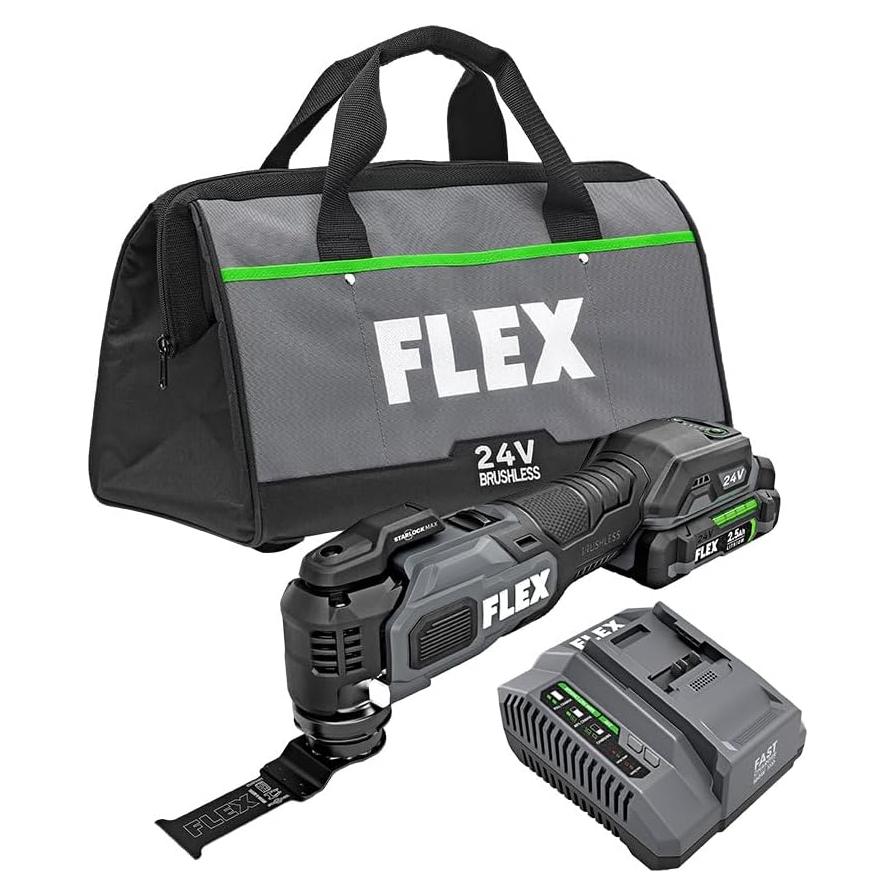 Herramienta Oscilante Inalámbrica FLEX 24V 20,000 OPM Kit 2.5Ah