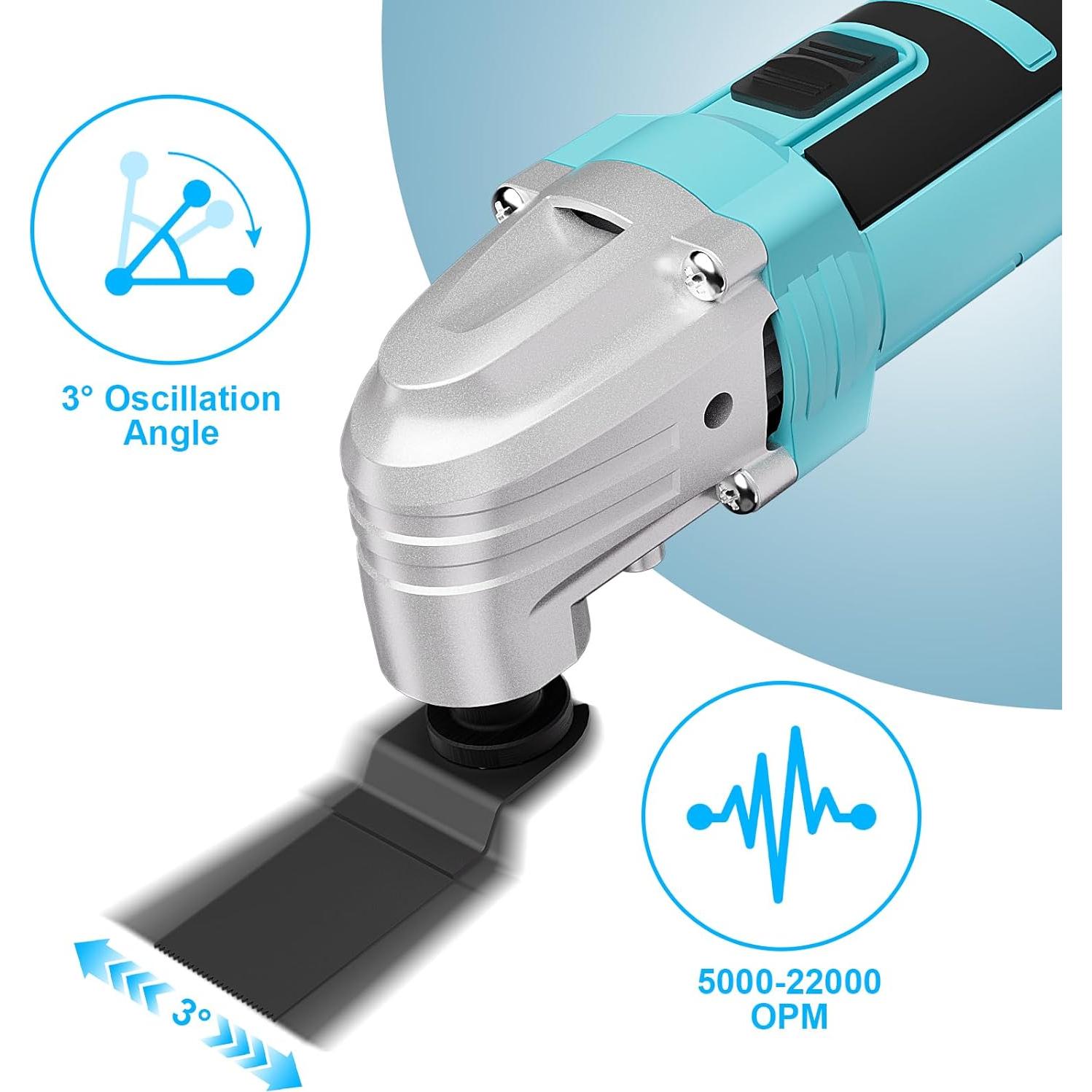 Herramienta Oscilante PHIRAH 2.5A 22000 OPM 17 Accesorios