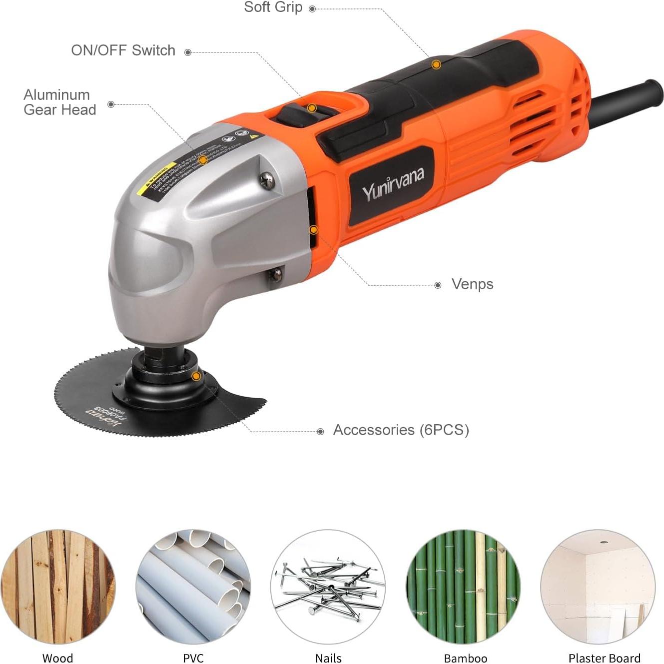 Herramienta Multiuso Oscilante Yunirvana 22000 OPM 1.5A