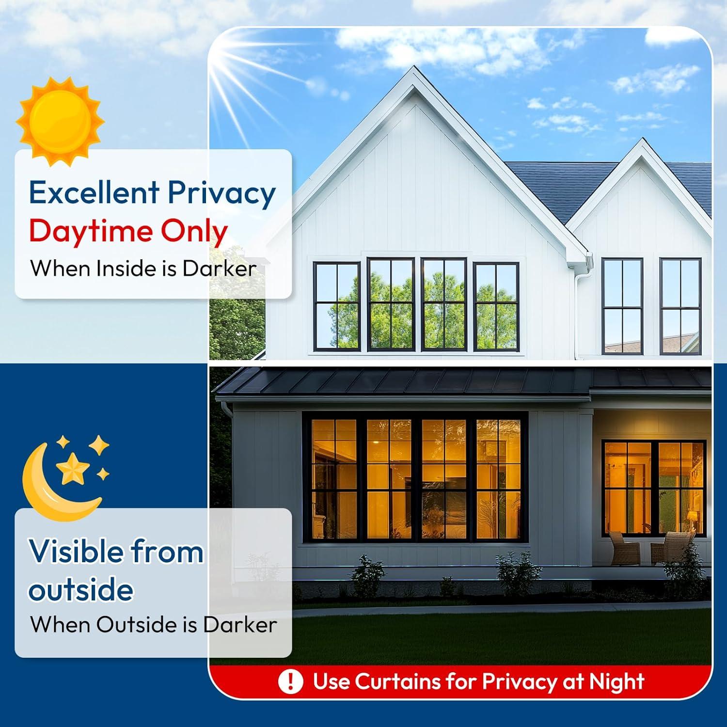 Película de Privacidad para Ventanas rabbitgoo 44.5x199.8cm